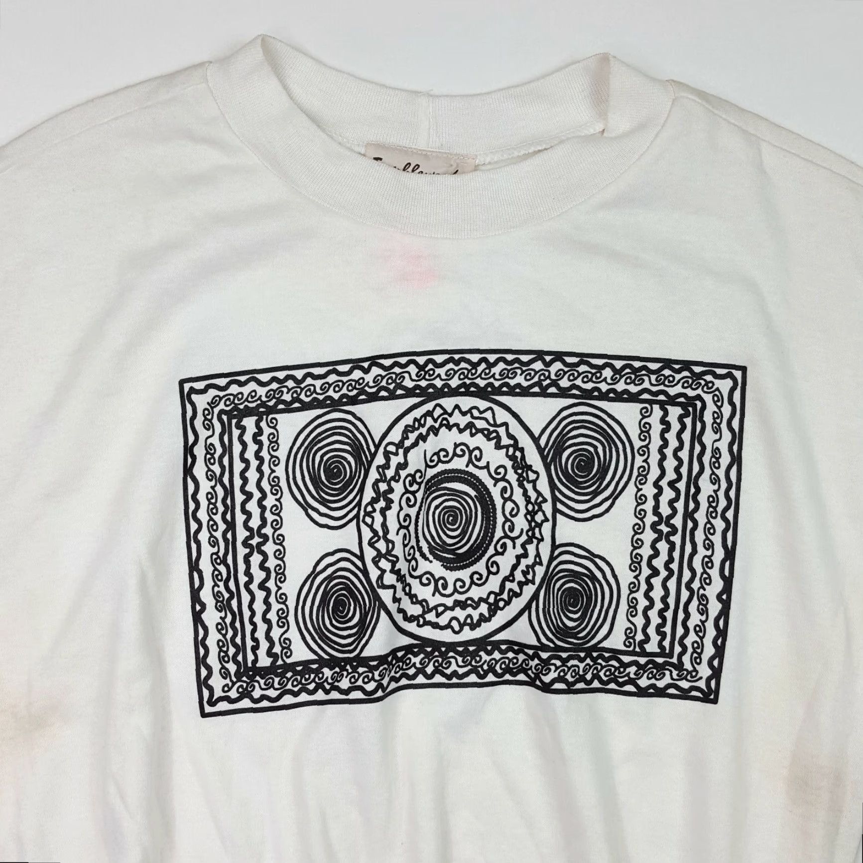 Vintage VTG Aztec Art Women's Size S Short Sleeve Crewneck Sweatshirt Shirt Crew Neck 90s Tubleweeds Size S / US 4 / IT 40 - 2 Thumbnail