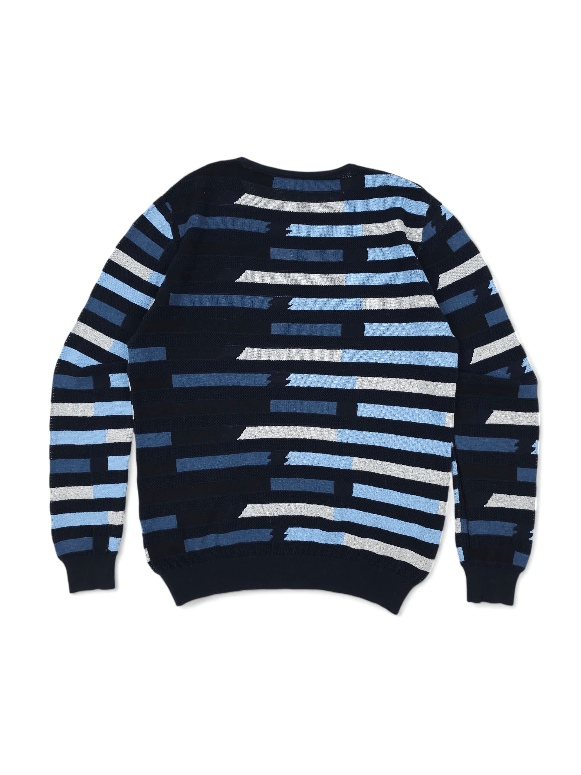 Ermanno Scervino 💎 Ermanno Scervino Multicolor Striped Black Blue Sweater XL Size US XL / EU 56 / 4 - 2 Thumbnail