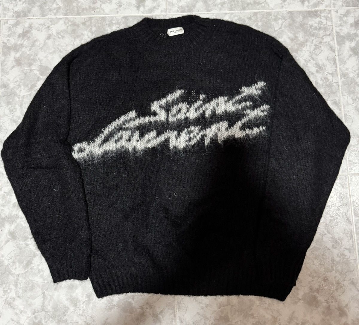 Saint Laurent Paris Saint Laurent Men's Mohair-Blend Logo