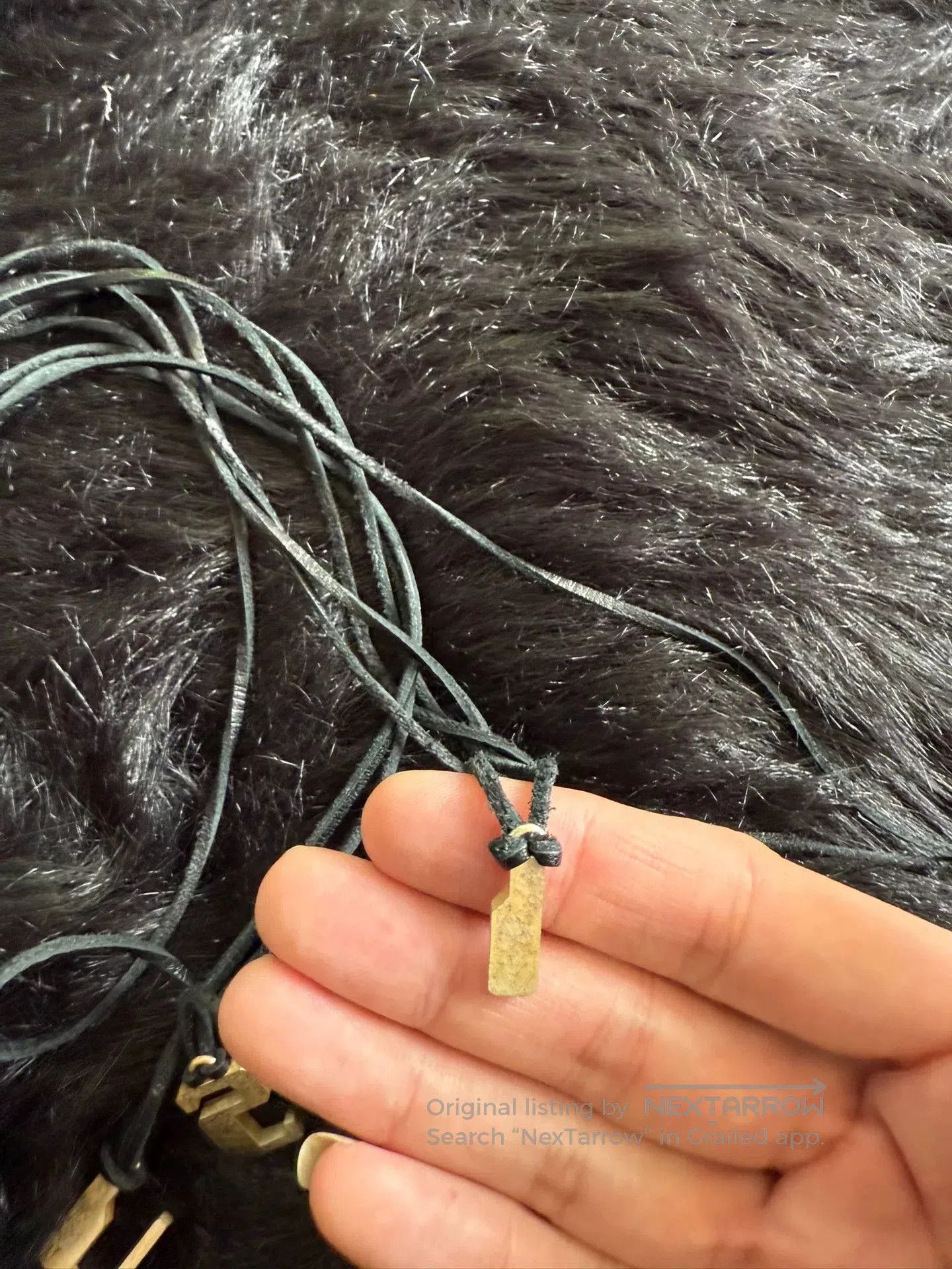 Undercover Undercover Letter Necklace with Leather String. Size ONE SIZE - 3 Thumbnail