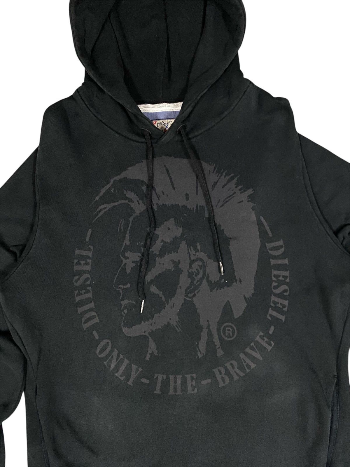 Diesel Vintage Diesel Big Logo Punk Black Hoodie Size US XL / EU 56 / 4 - 2 Thumbnail