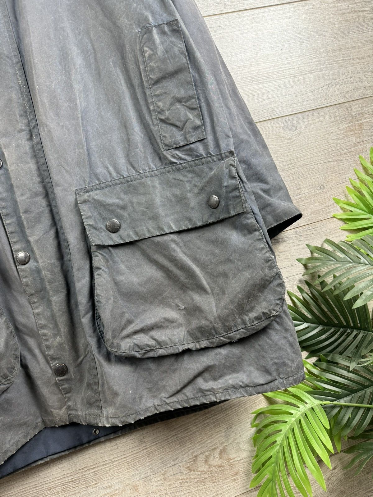 Barbour Border Waxed Jacket Rare Vintage C42 107CM