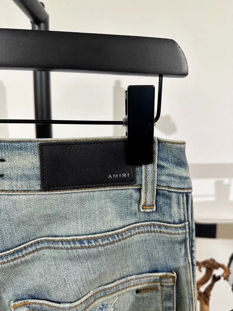 Amiri Amiri Distressed Washed Blue Denim Long Pants Size US 29 - 4 Thumbnail