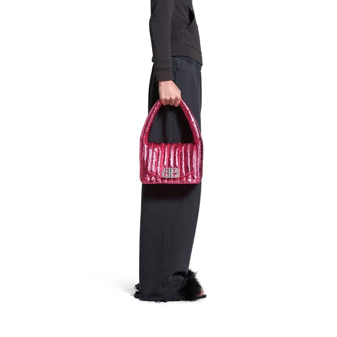 Balenciaga o1mt1gz0125 Size: OS / Monaco Small Sling Bag Metallized Size ONE SIZE - 3 Thumbnail