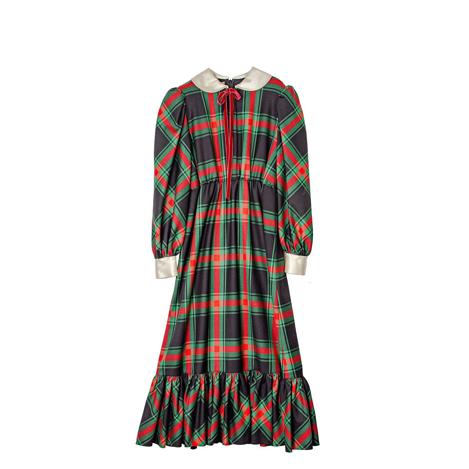 Gucci Gucci Plaid Wool Midi Dress Size 42 Size M / US 6-8 / IT 42-44 - 1 Thumbnail