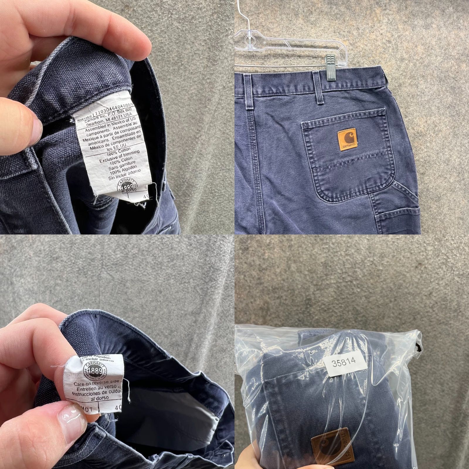 Carhartt VINTAGE Carhartt Shorts Mens 40 Blue Navy Chino Carpenter Canvas Y2K Jorts Size US 40 / EU 56 - 8 Thumbnail