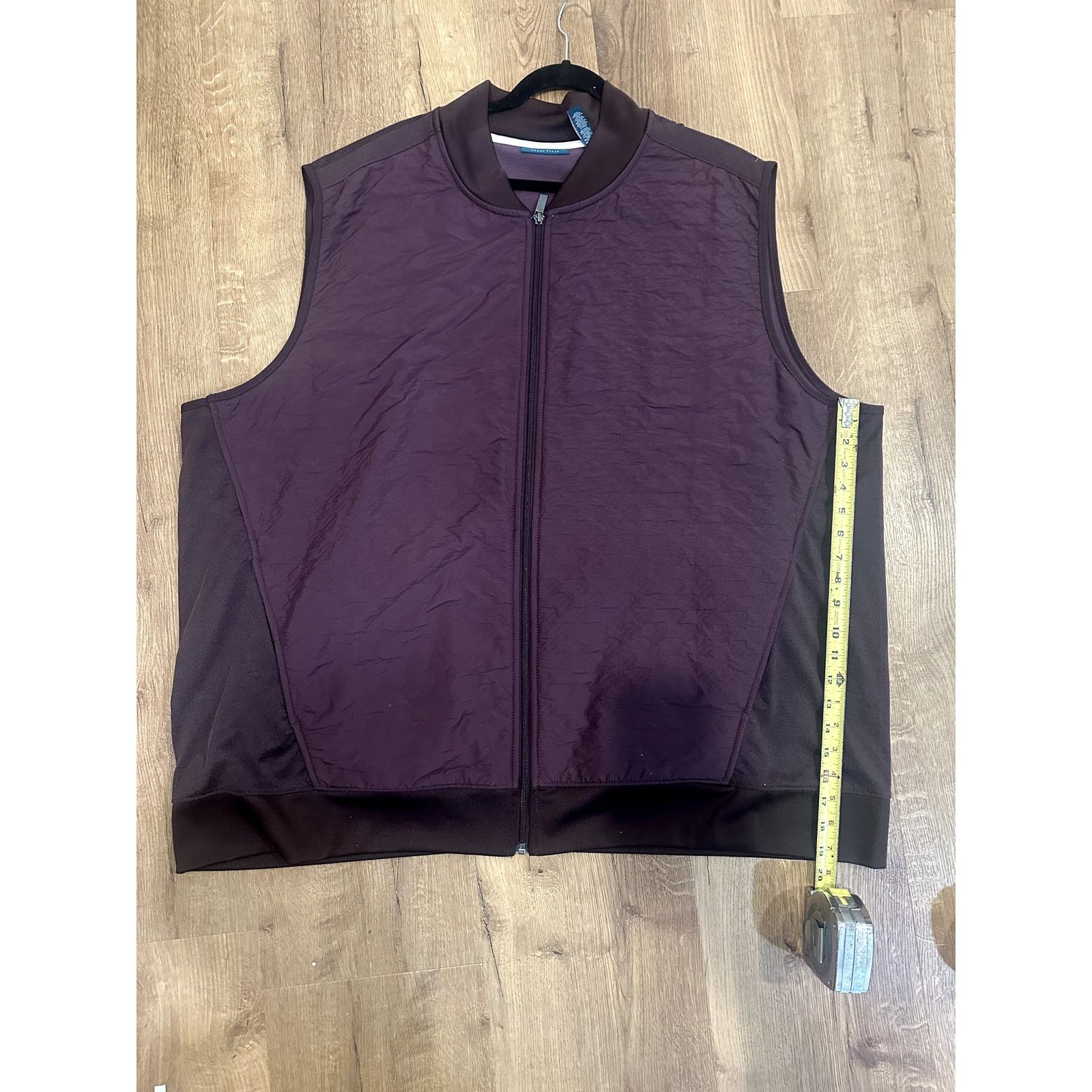 Perry Ellis Perry Ellis Mens Vest 3XLT Sleeveless Quilted Outerwear Plum Size US XXL / EU 58 / 5 - 22 Thumbnail