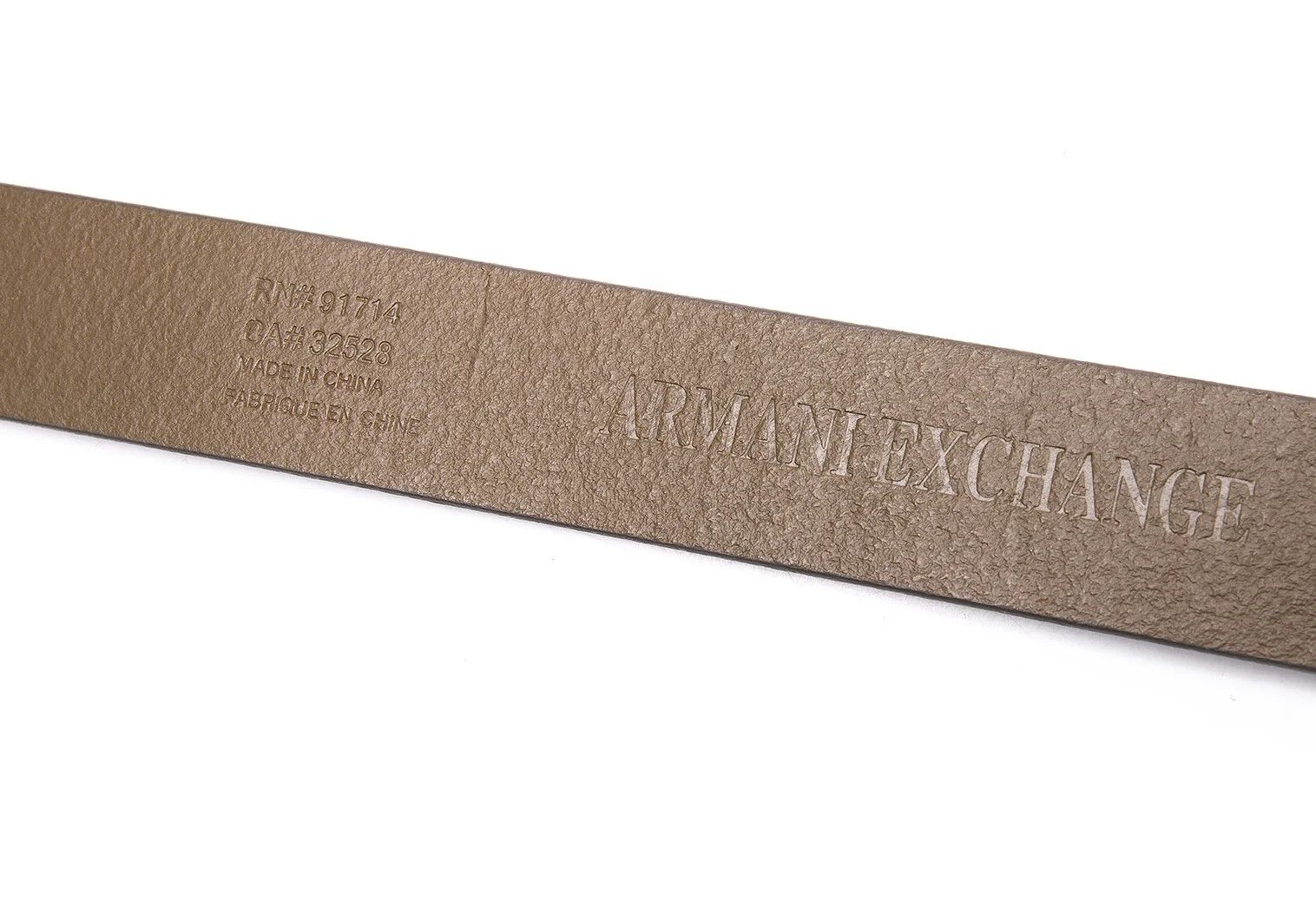 Armani Double Buckle Leather Belt in Khaki Brown, Size 38 Size ONE SIZE - 11 Thumbnail