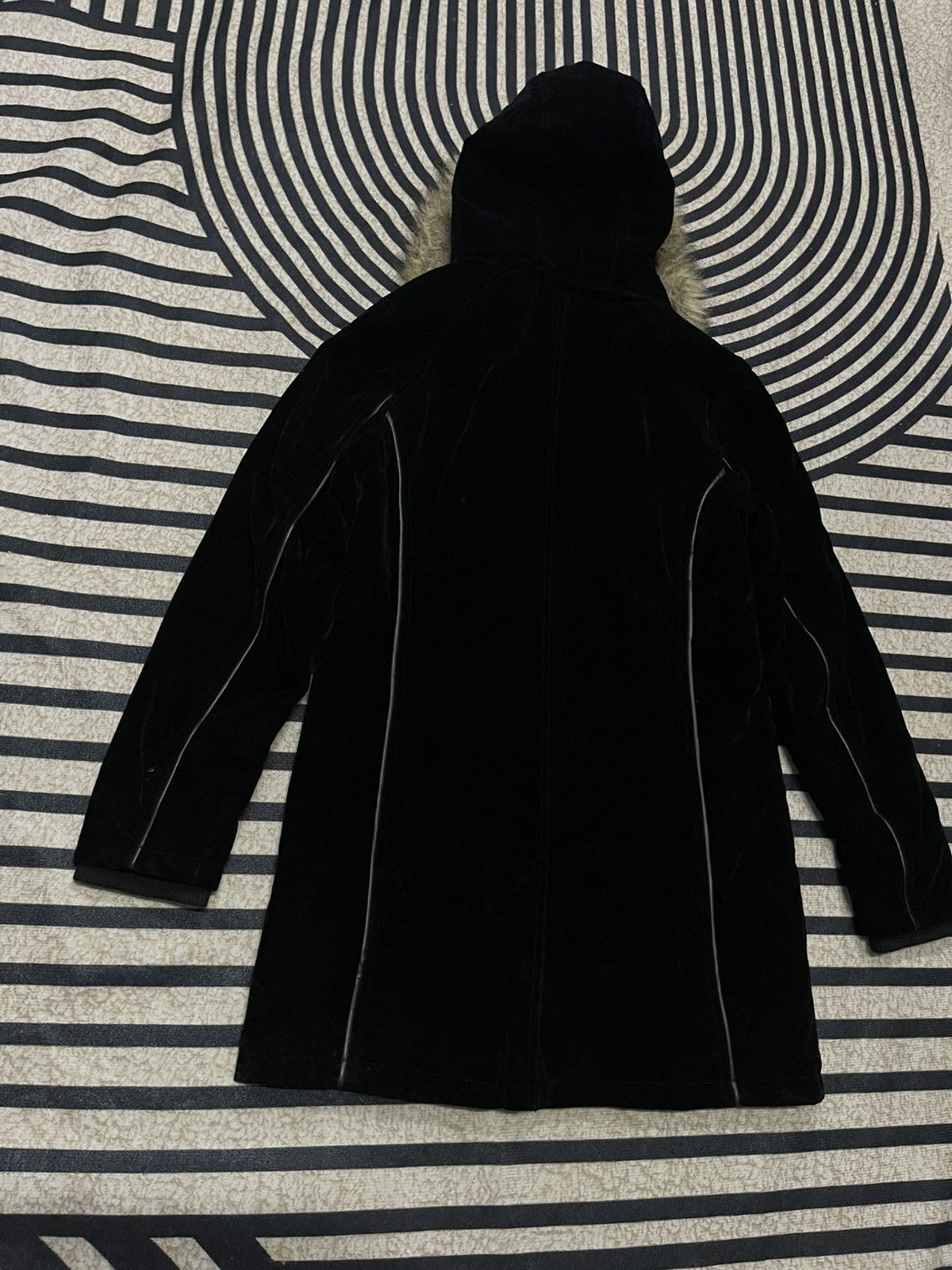 In The Attic 1990s IN THE ATTIC HOMME VELVET PARKA FAUX FUR HOODIE Size US L / EU 52-54 / 3 - 14 Thumbnail