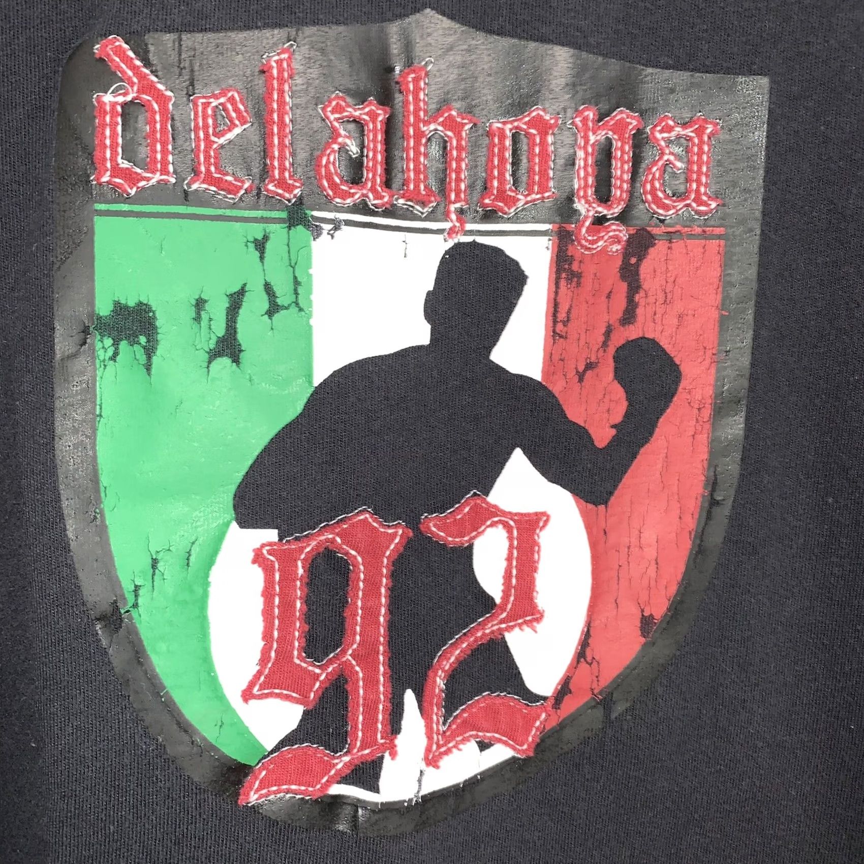 Logo 7 VINTAGE Oscar De La Hoya 92 Logo Tee Black T-Shirt Short Sleeve Size M Crew Neck Men Sportswear Logo Shirt Size US M / EU 48-50 / 2 - 2 Thumbnail