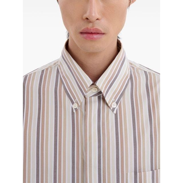Marni o1w1db11125 Striped Cotton Shirt in Multicolor Size US XL / EU 56 / 4 - 3 Thumbnail