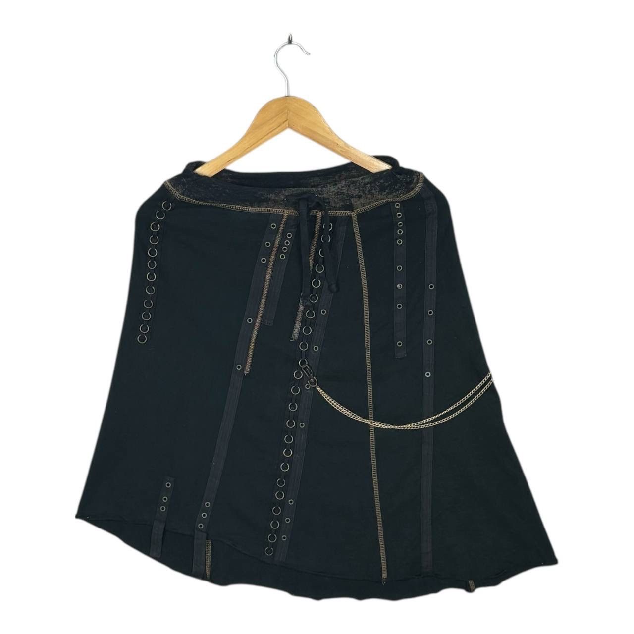 Other Vintage Skinny Minnie Y2K Goth Grommet Skirt S Made in USA Size 29" - 1 Thumbnail