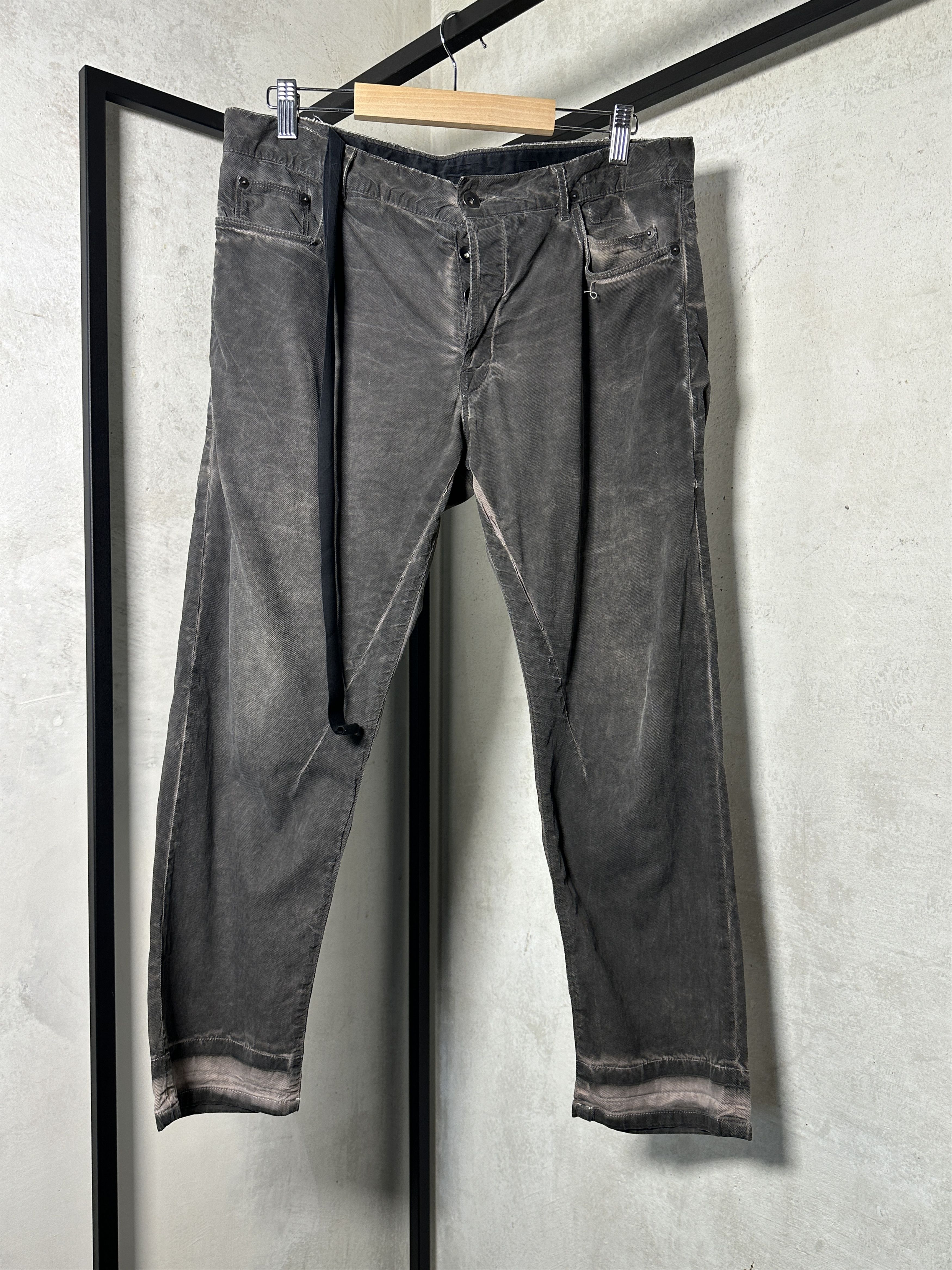 Rick Owens Rick Owens DRKSHDW FW11 Mud Waxed Detrit Cut Jeans Size US 28 / EU 44 - 2 Thumbnail