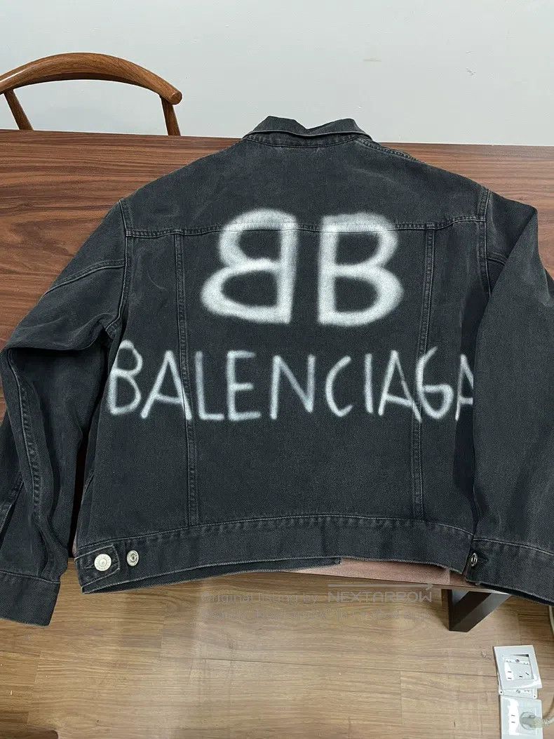 Balenciaga Balenciaga Spray Painted Double B Glow in the Dark Denim J Size US XS / EU 42 / 0 - 1 Thumbnail