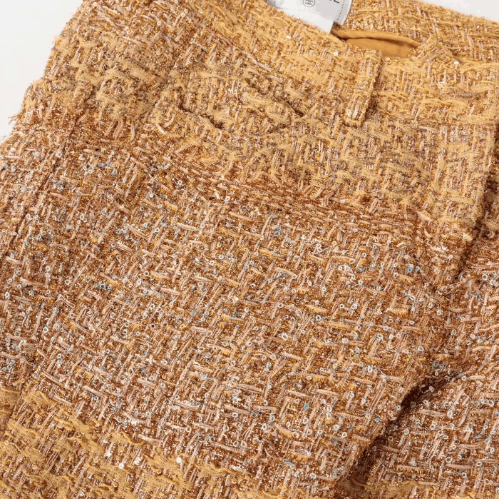 Chanel CC Logo Button Shimmer Polyester Pants Size 25" / US 0 / IT 36 - 7 Thumbnail