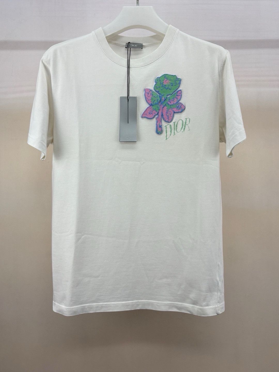 Dior Dior Rose Embroidered T-Shirt Size M Size US M / EU 48-50 / 2 - 1 Thumbnail
