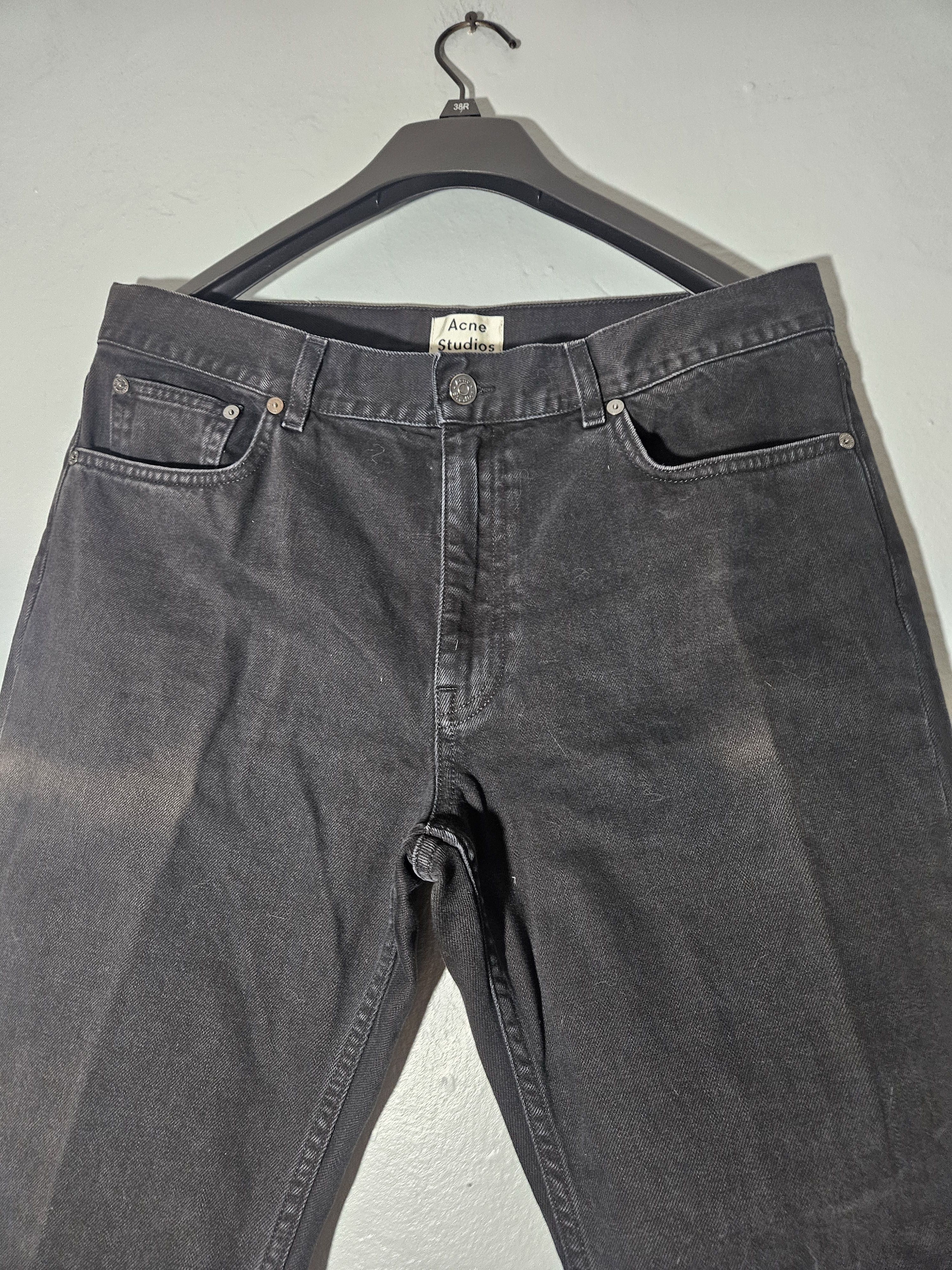 Acne Studios Boy Black Straight Fit Denim Jeans Size US 35 - 2 Thumbnail