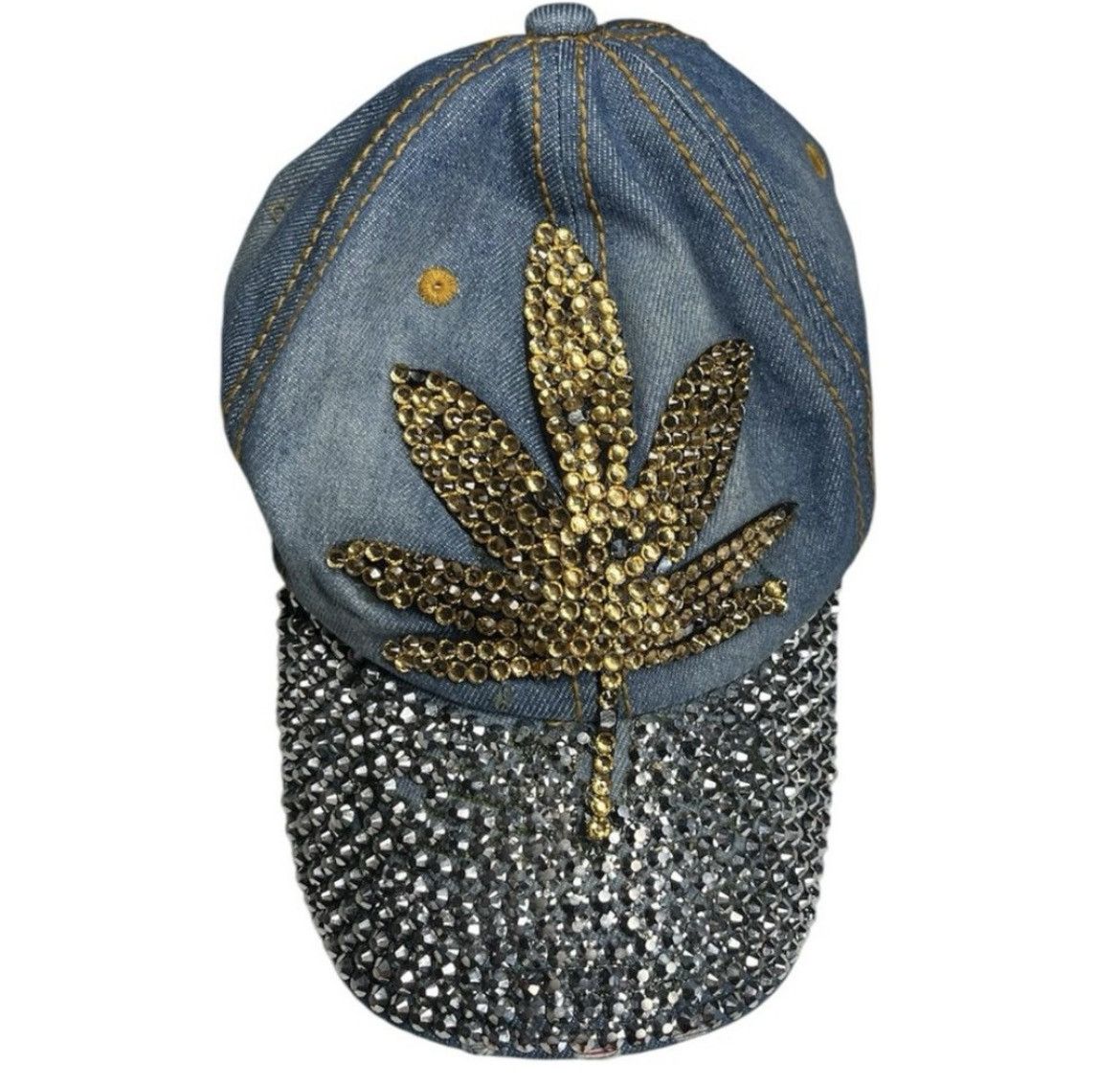 H&M H&M Denim Gold 420 Dad Cap Size ONE SIZE - 1 Thumbnail