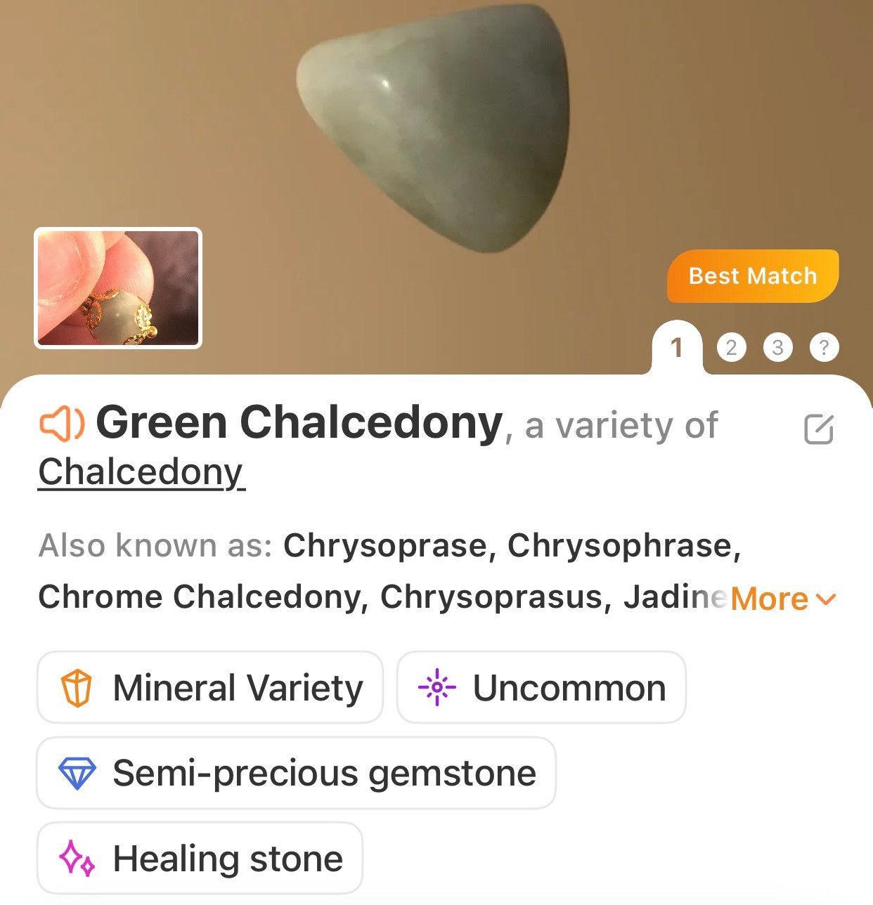 Handmade Handcrafted vintage bead green chalcedony pendant necklace Size ONE SIZE - 7 Thumbnail