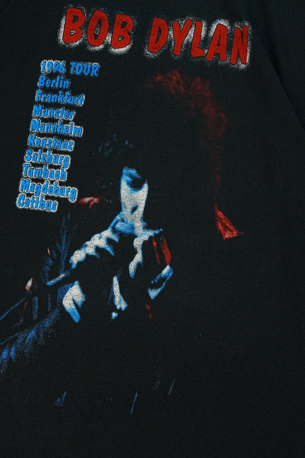 Band Tees Vintage Bob Dylan 1996 European Tour T-Shirt Size US XL / EU 56 / 4 - 6 Thumbnail