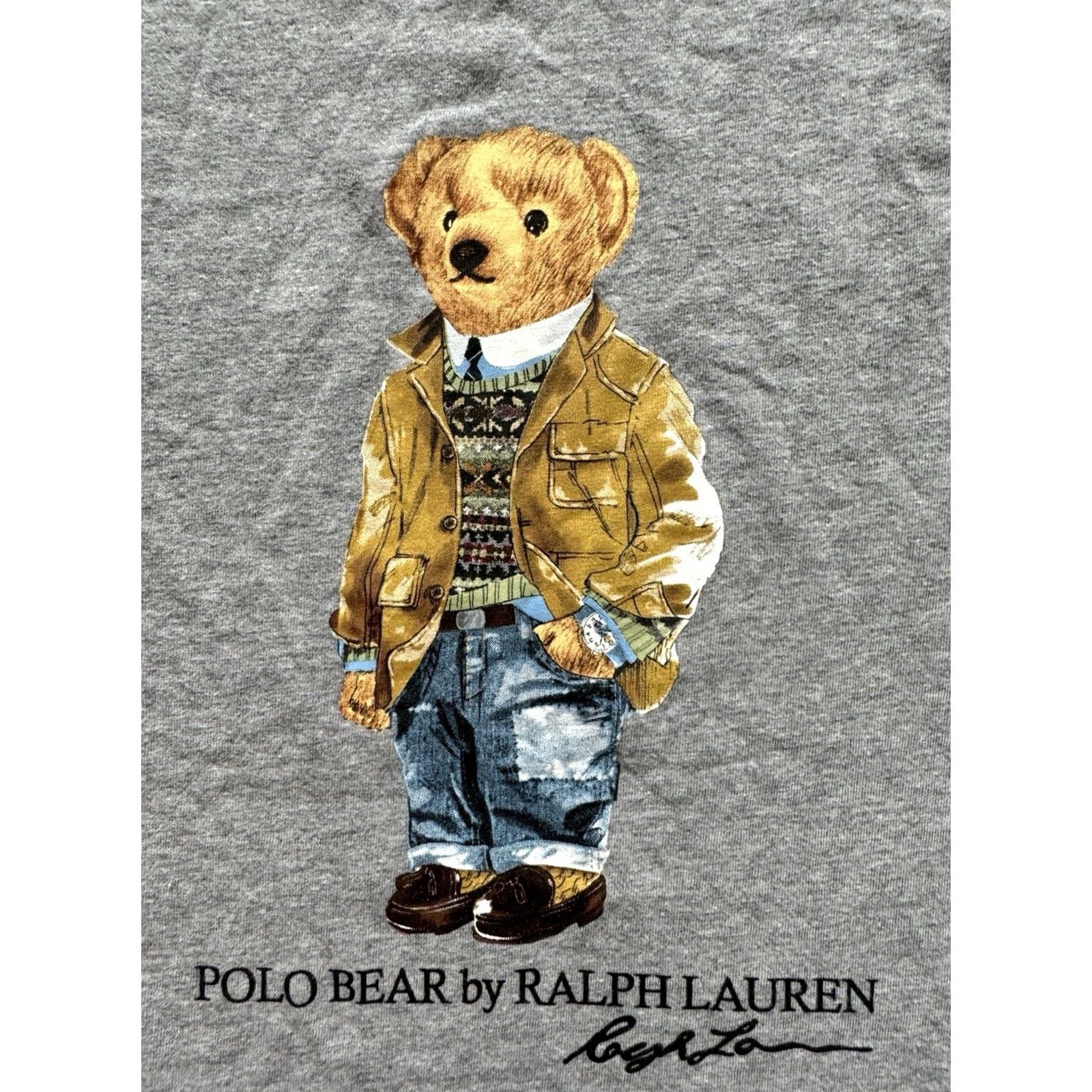 Polo Ralph Lauren Polo Ralph Lauren T-Shirt Crew Neck Bear Tee Heather Grey M Men Short Sleeve Gray Bears Polo Bear Brand Shirt Mens M Size US M / EU 48-50 / 2 - 2 Thumbnail