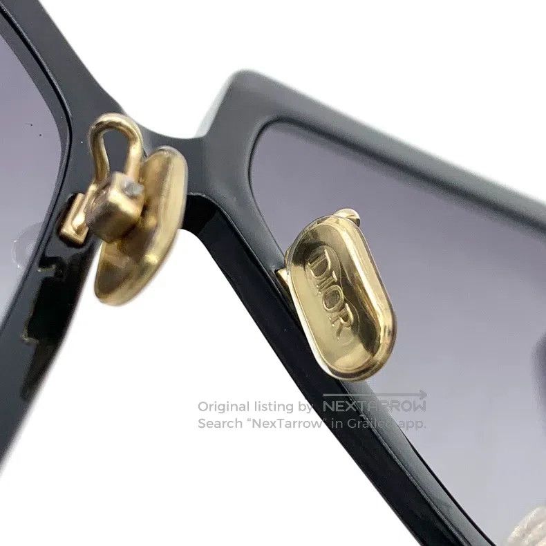 Dior Dior Black alloy logo letter square frame sunglasses sungl Size ONE SIZE - 6 Thumbnail