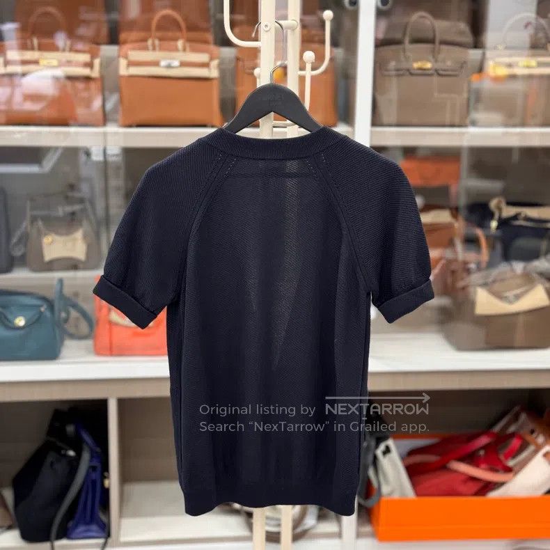 Hermes Hermes Blue Autumn and Winter Short Sleeve Sweater Size XS / US 0-2 / IT 36-38 - 7 Thumbnail