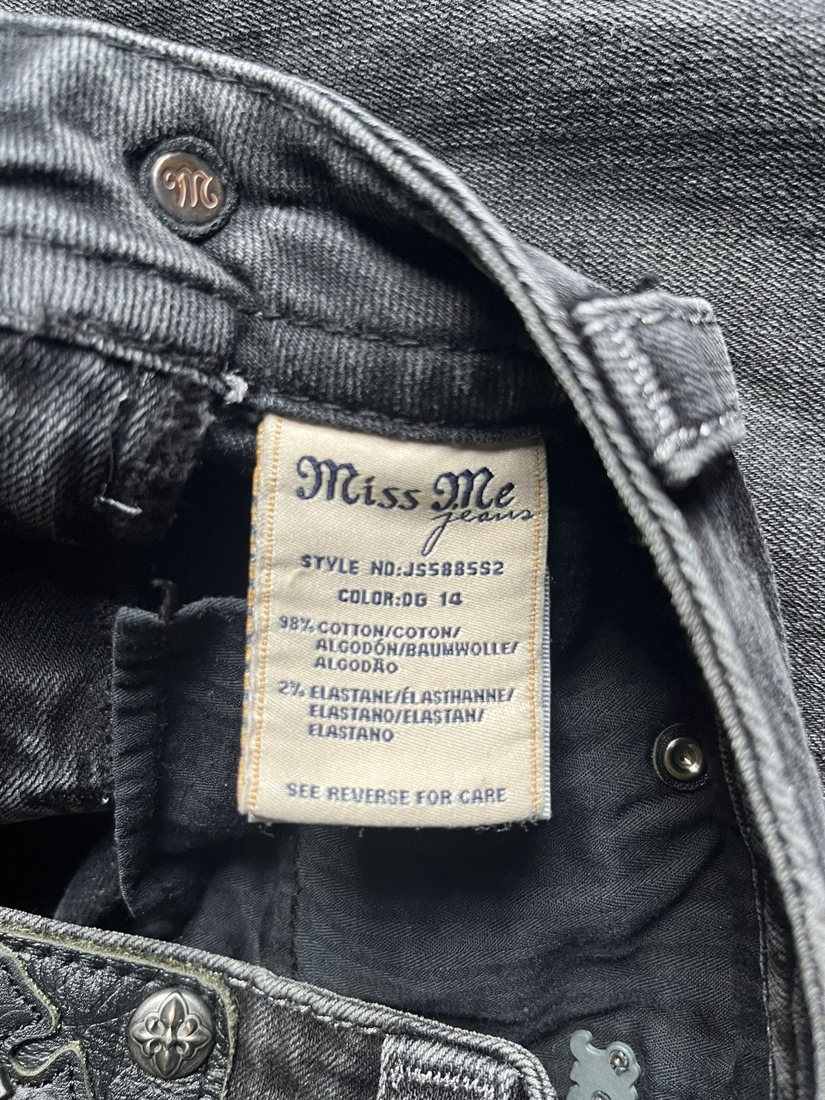 Miss Me × Vintage Y2K Miss Me Avant Garde Skinny Jeans Size 28" / US 6 / IT 42 - 11 Thumbnail