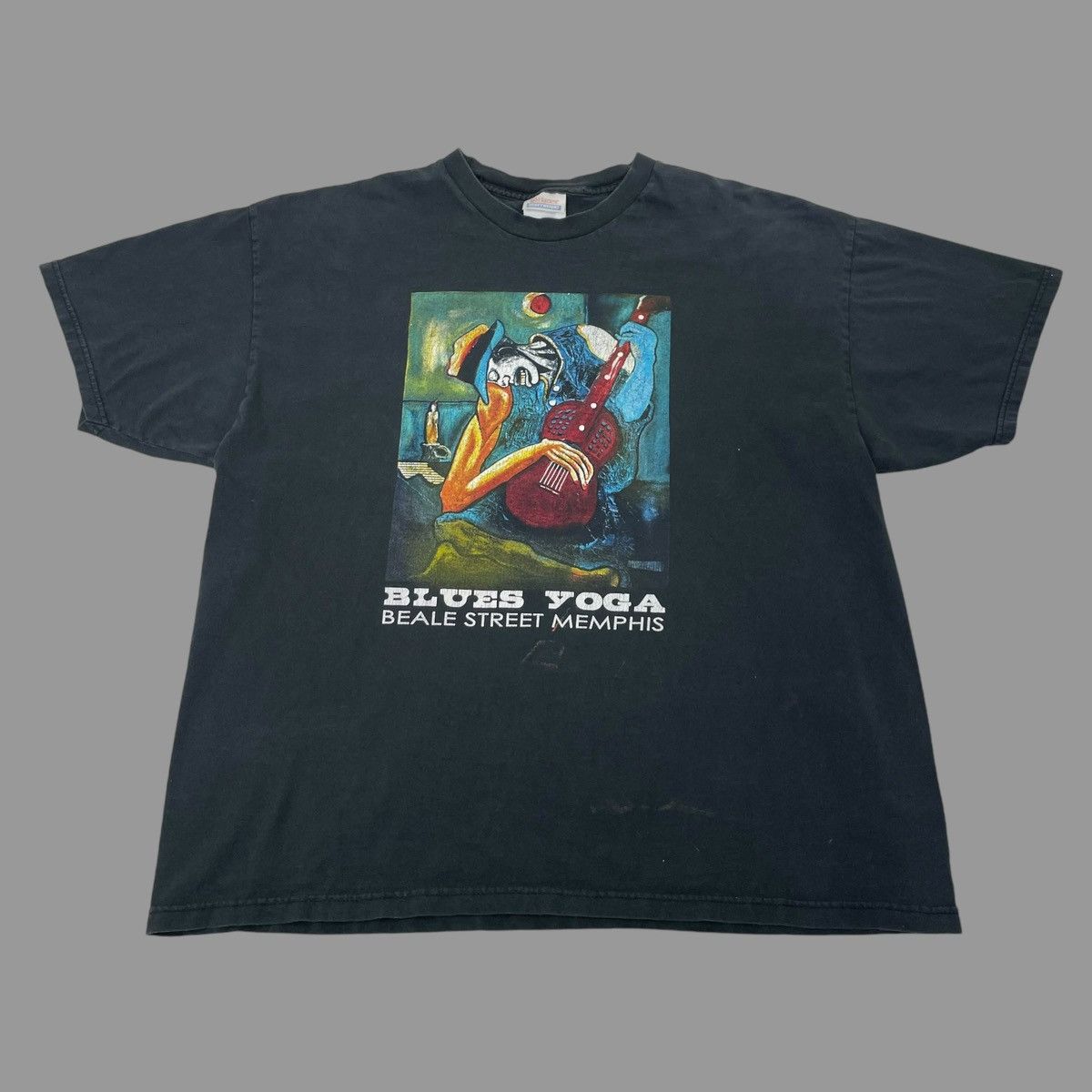 Vintage Vintage 90s blues t shirt Size US XL / EU 56 / 4 - 1 Thumbnail