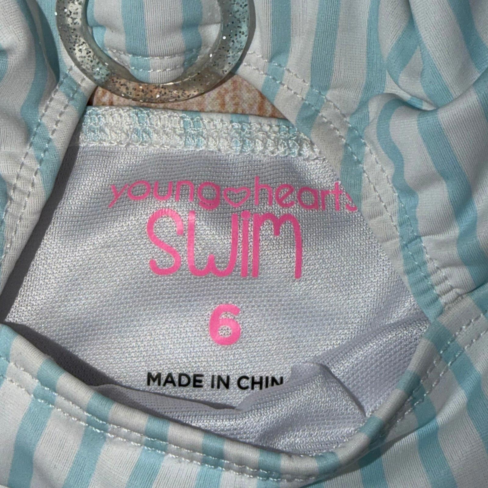 Other Young Hearts Swim Striped One-Piece Swimsuit Size 6 Size ONE SIZE - 5 Thumbnail