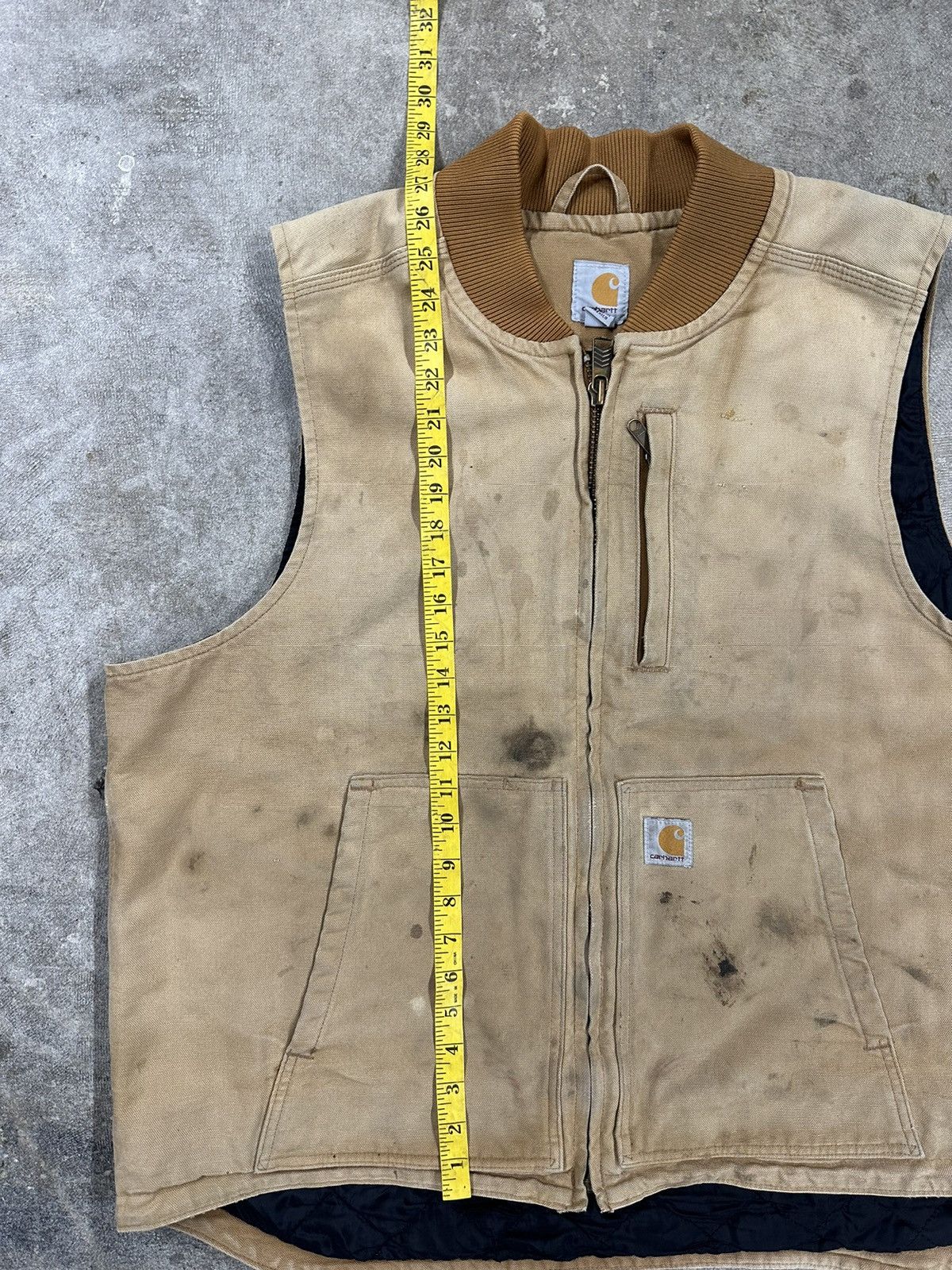 Carhartt Crazy Y2K Carhartt Tan Brown Workwear 3M Thinsulate Vest Size US XL / EU 56 / 4 - 13 Thumbnail