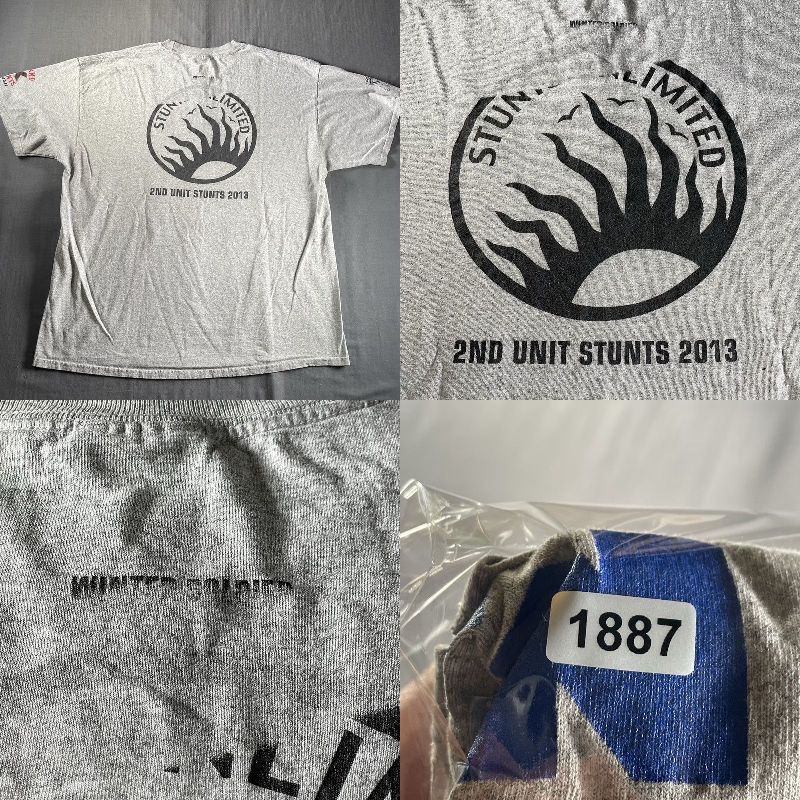 Vintage Captain America Winter Soldier Shirt XL Avengers Marvel Studios Crew Stunt Team Shirt Men Gray Cotton M & M Regular T-Shirt Marvel Universe 2010-2019 Size US XL / EU 56 / 4 - 8 Thumbnail