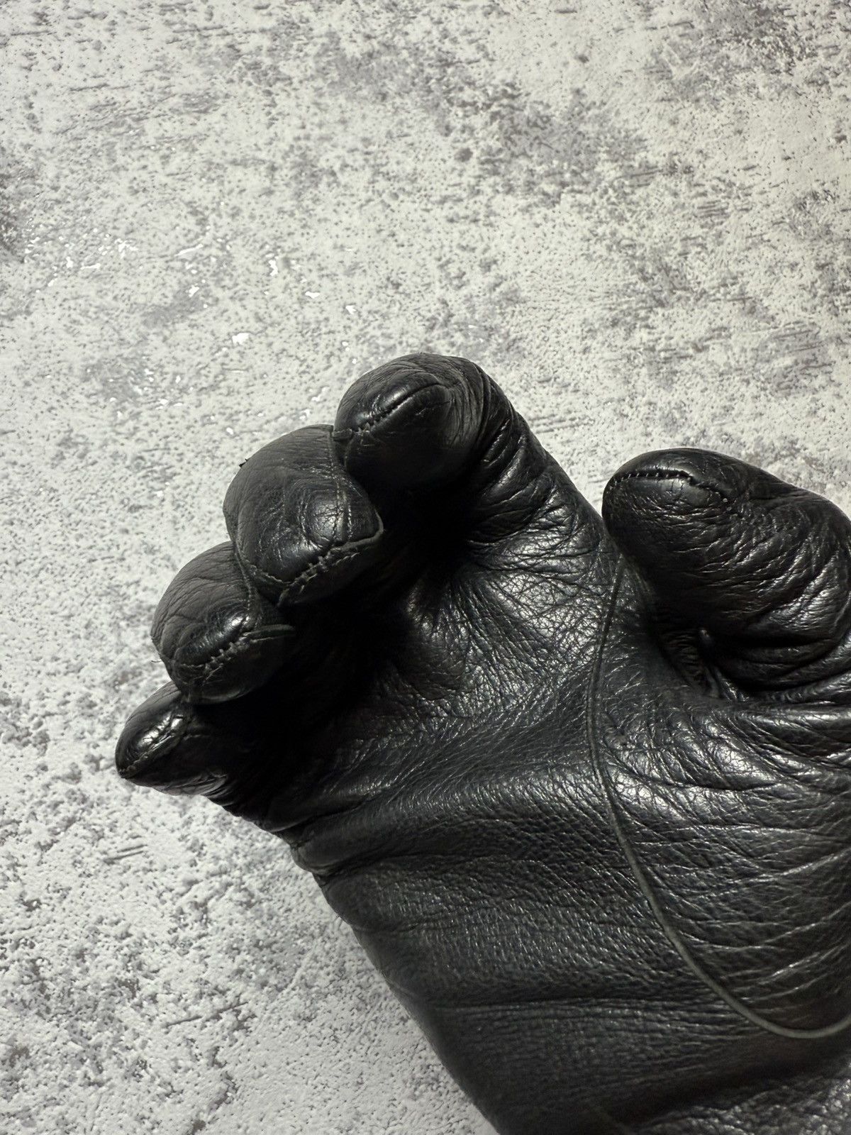 Jean Paul Gaultier Rare Jean Paul Gaultier Leather Gloves Black Men Vintage Size ONE SIZE - 15 Thumbnail