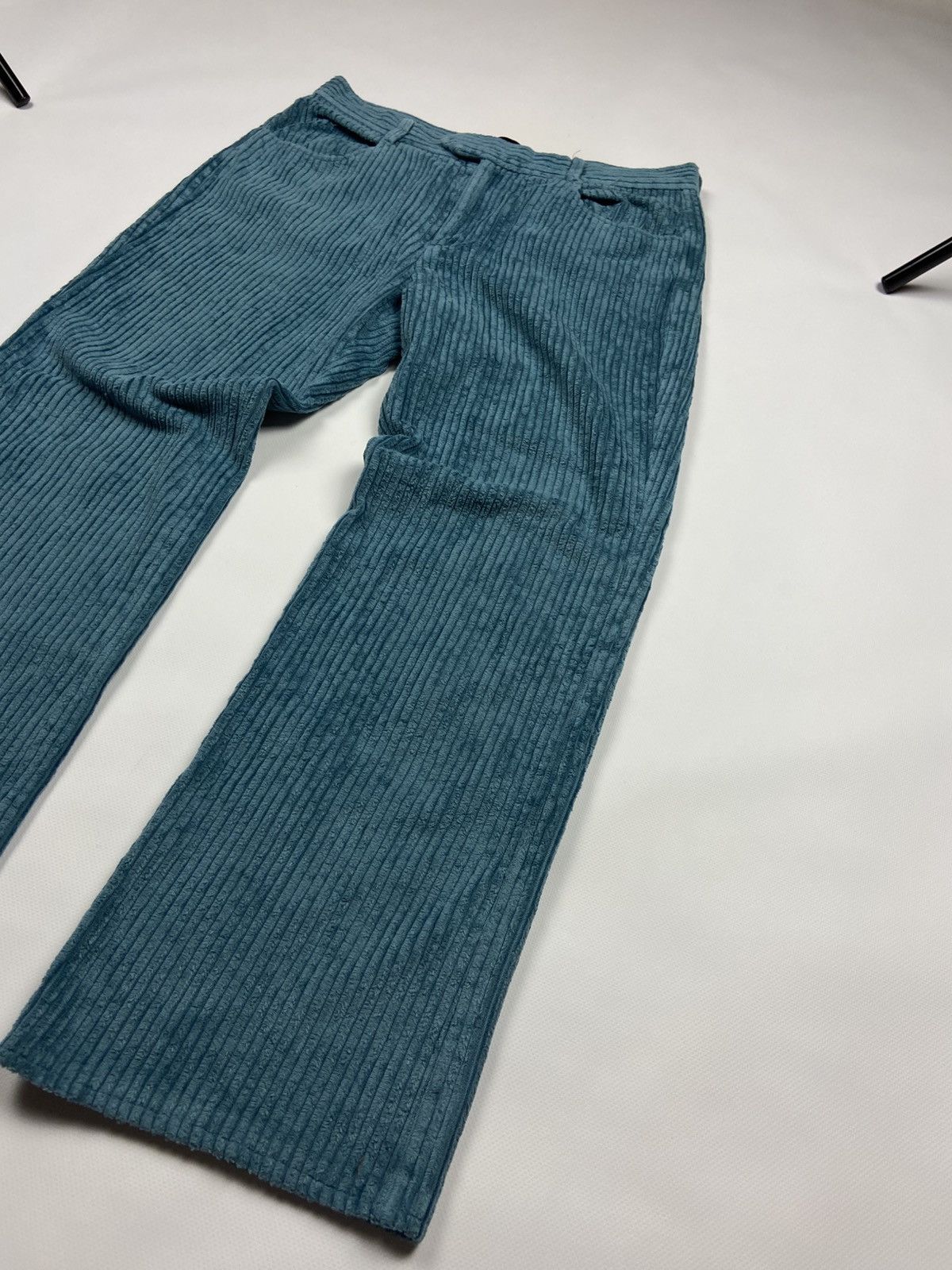 Designer × Isabel Marant Isabel Marant Trousers Turquoise Womens Velvet Striped Pants Size 27" / US 4 / IT 40 - 2 Thumbnail