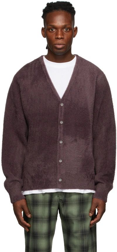 Stussy Stussy Purple Shaggy Cardigan In Eggplant | Grailed 