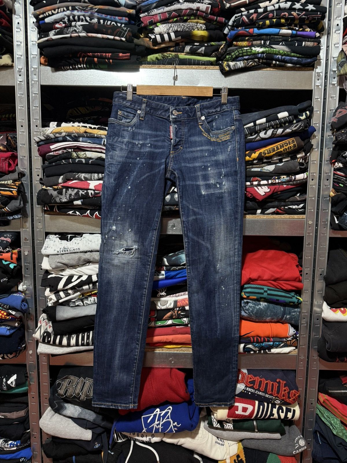 Dsquared2 Rare Luxury Dsquared2 Distressed Denim Navy Jeans Size 40 Size US 27 - 1 Thumbnail