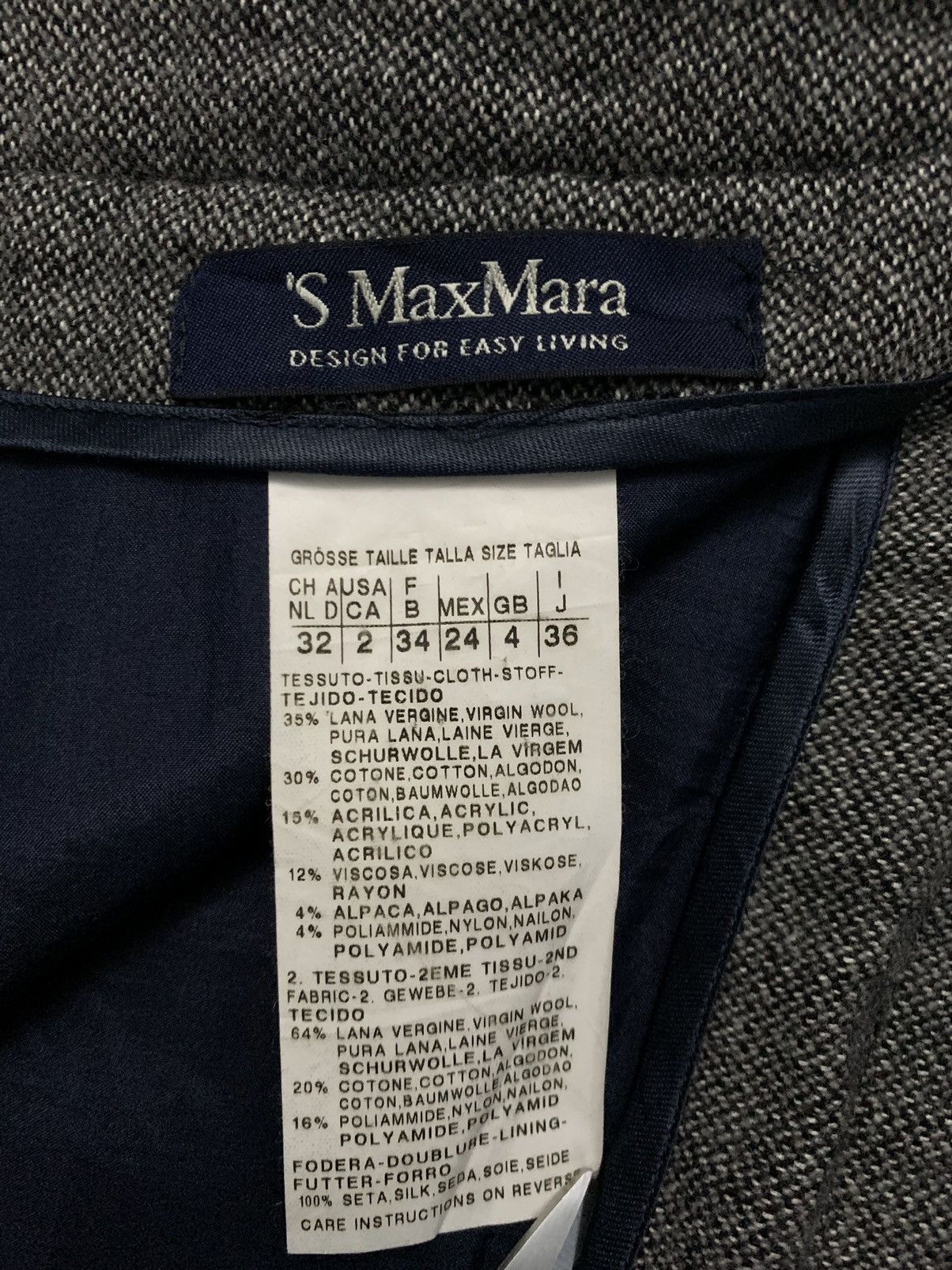 Max Mara Vintage ‘S Max Mara Wool Alpaca Blend Woven Yarn Mini Skirt Size 28" / US 6 / IT 42 - 13 Thumbnail