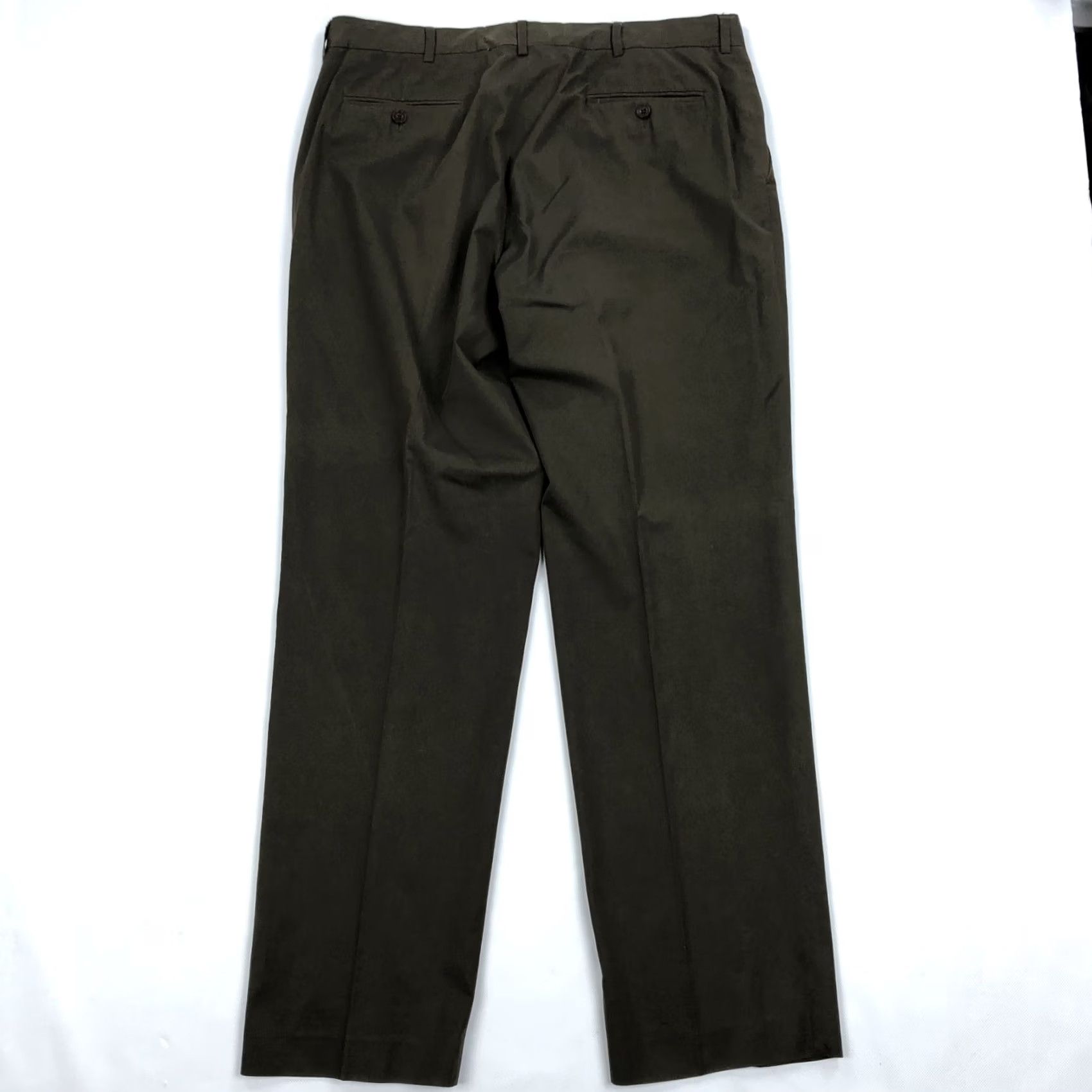 Polo Ralph Lauren Polo Ralph Lauren Olive Green Flat Front Dress Pants Men 36x34 Classic Fit 36 Size US M / EU 48-50 / 2 - 2 Thumbnail