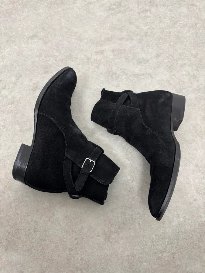 Saint Laurent Paris Saint Laurent Jodhpur Black Suede Leather Ankle Boots Size US 6.5 / EU 39-40 - 4 Thumbnail