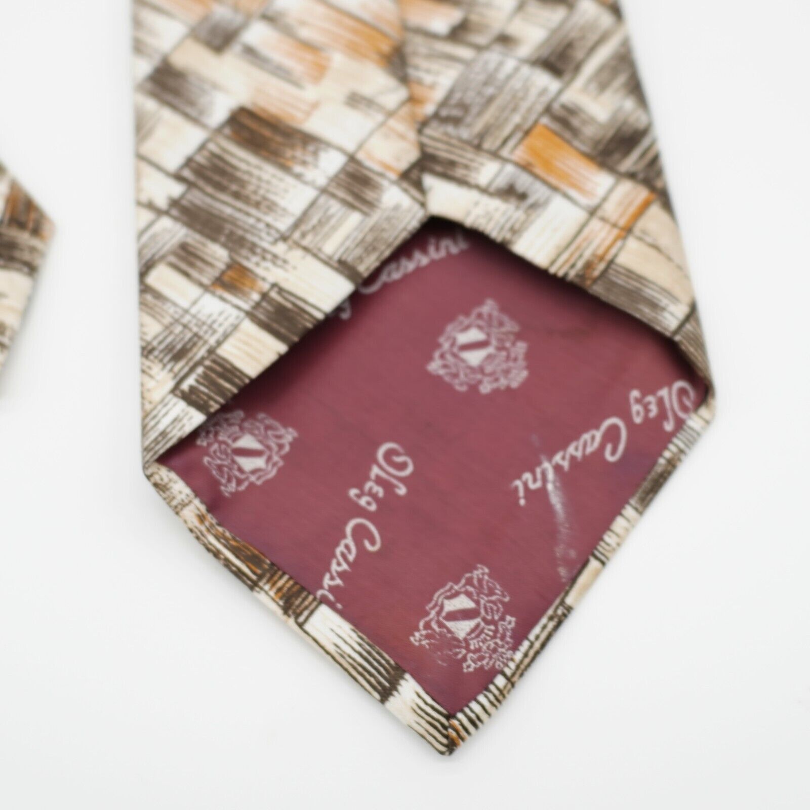 Oleg Cassini Oleg Cassini Deco Art Abstract Print Brown Polyester Short W Size ONE SIZE - 4 Thumbnail
