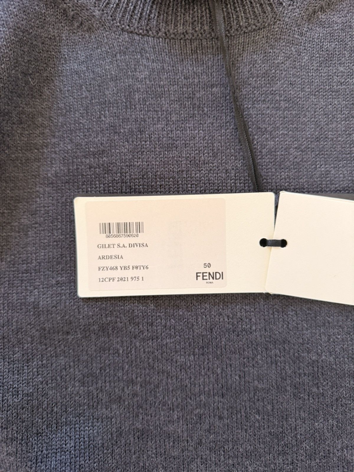 Fendi Fendi gray wool vest Size US S / EU 44-46 / 1 - 3 Thumbnail