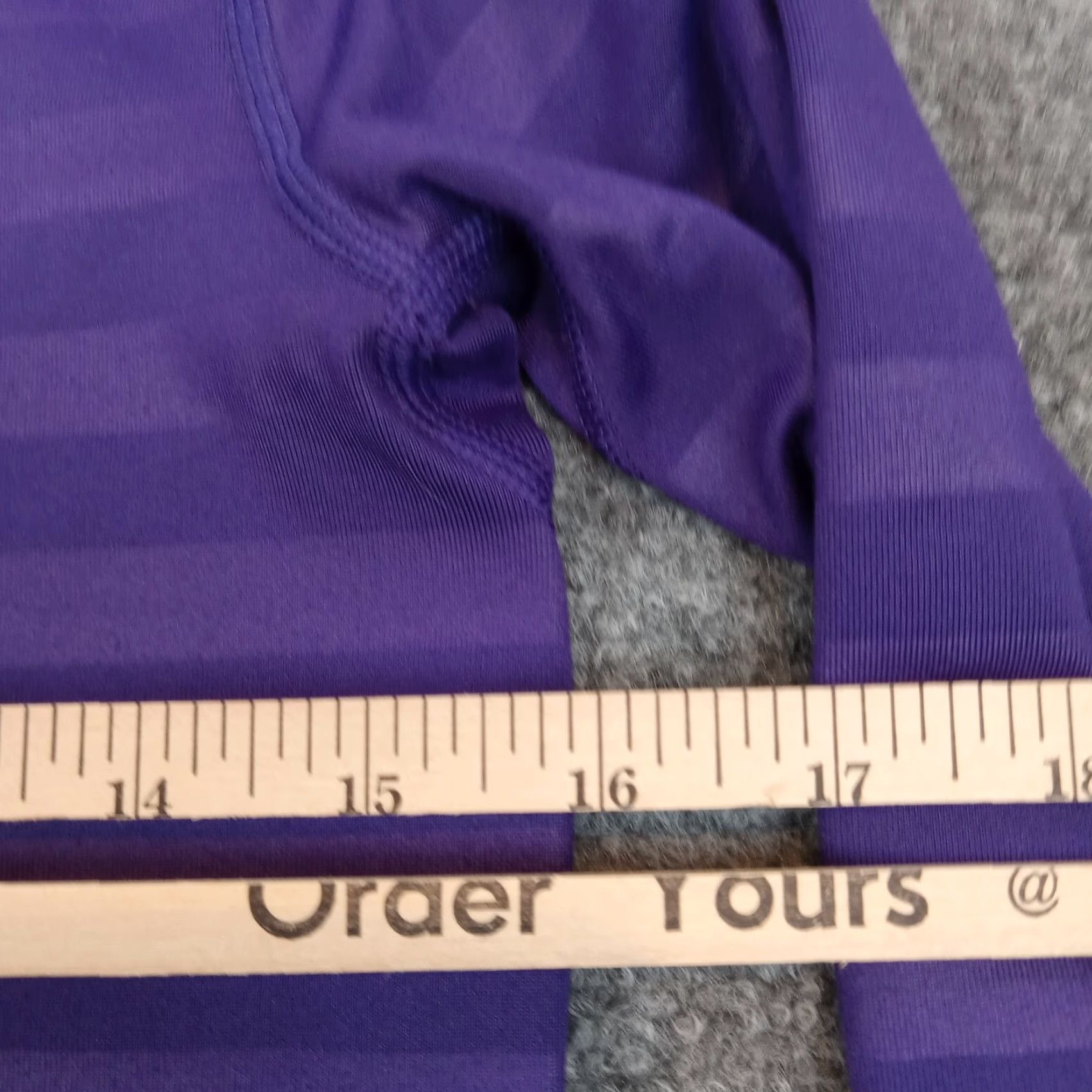 Nike Nike Womens Medium Purple Striped Sweater Long Sleeve Mock Neck Lightweight Size M / US 6-8 / IT 42-44 - 4 Thumbnail