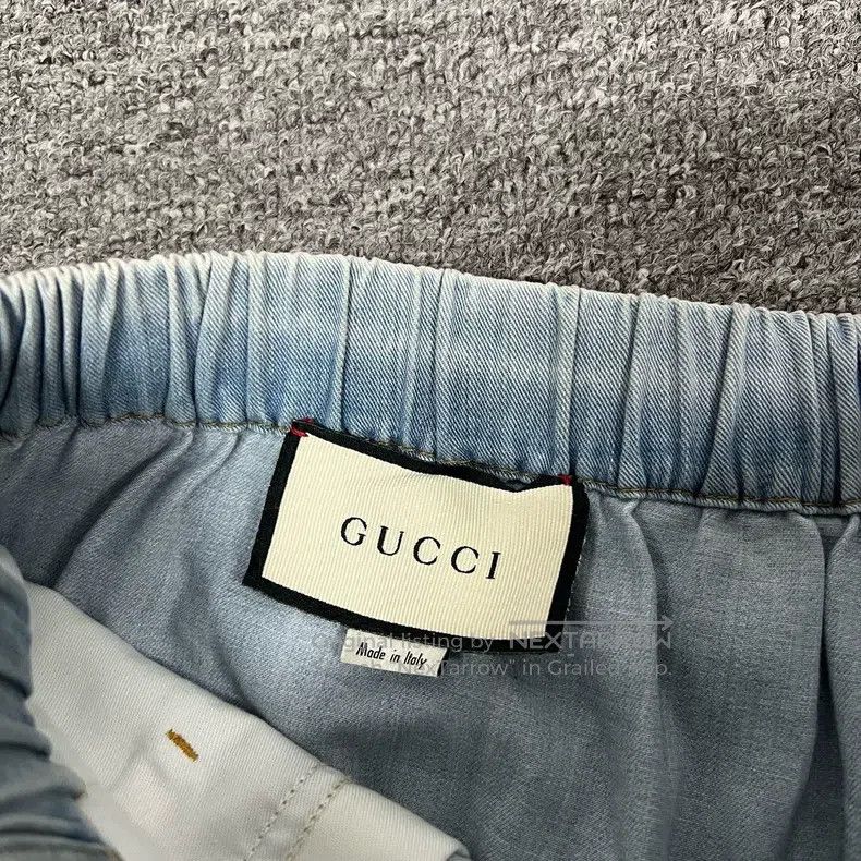 Gucci Gucci Streamer, washed, denim shorts Size US 32 / EU 48 - 4 Thumbnail