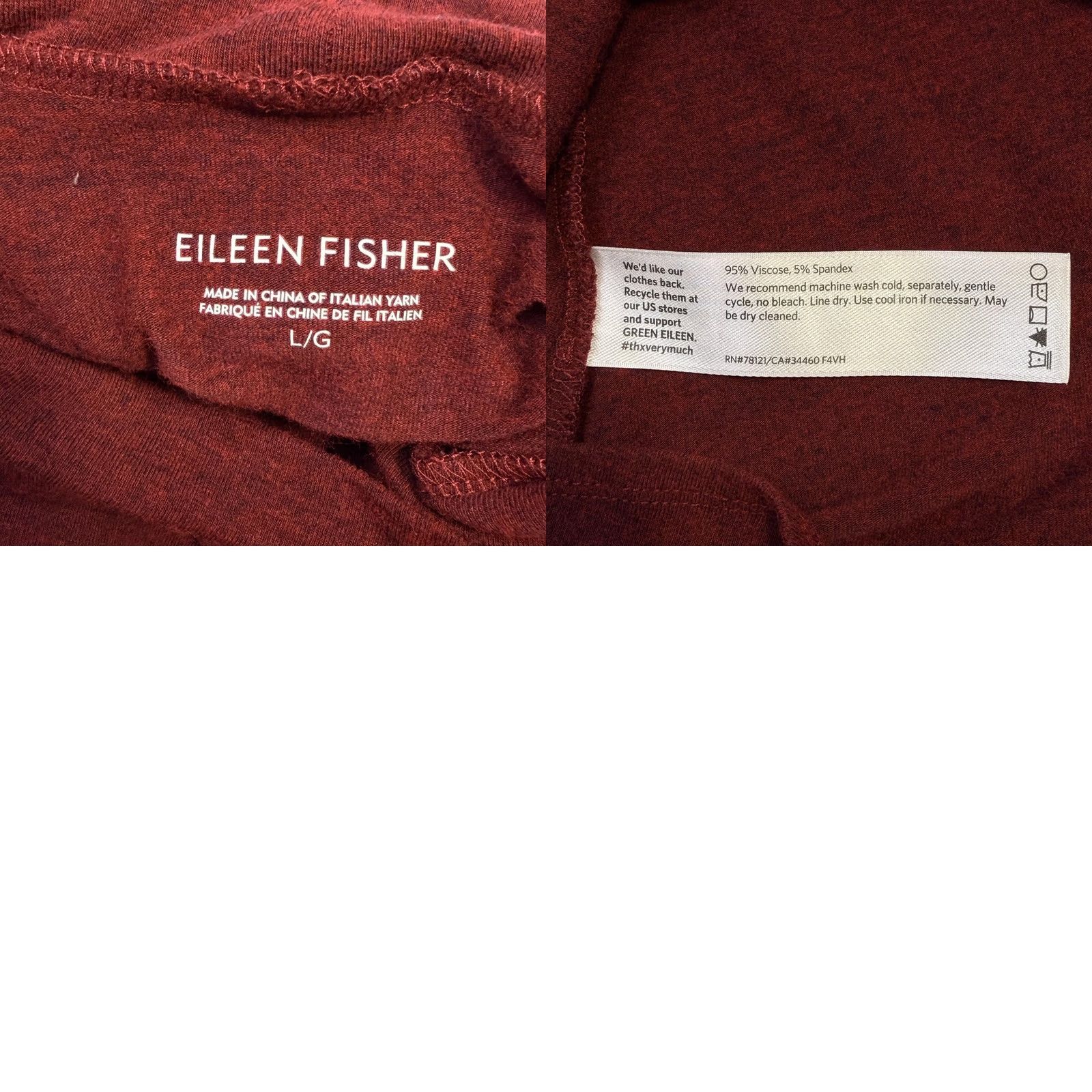 Eileen Fisher Eileen Fisher Dress Womens L Red Turtleneck Long Sleeve Swing Trapeze Jersey Size L / US 10 / IT 46 - 8 Thumbnail