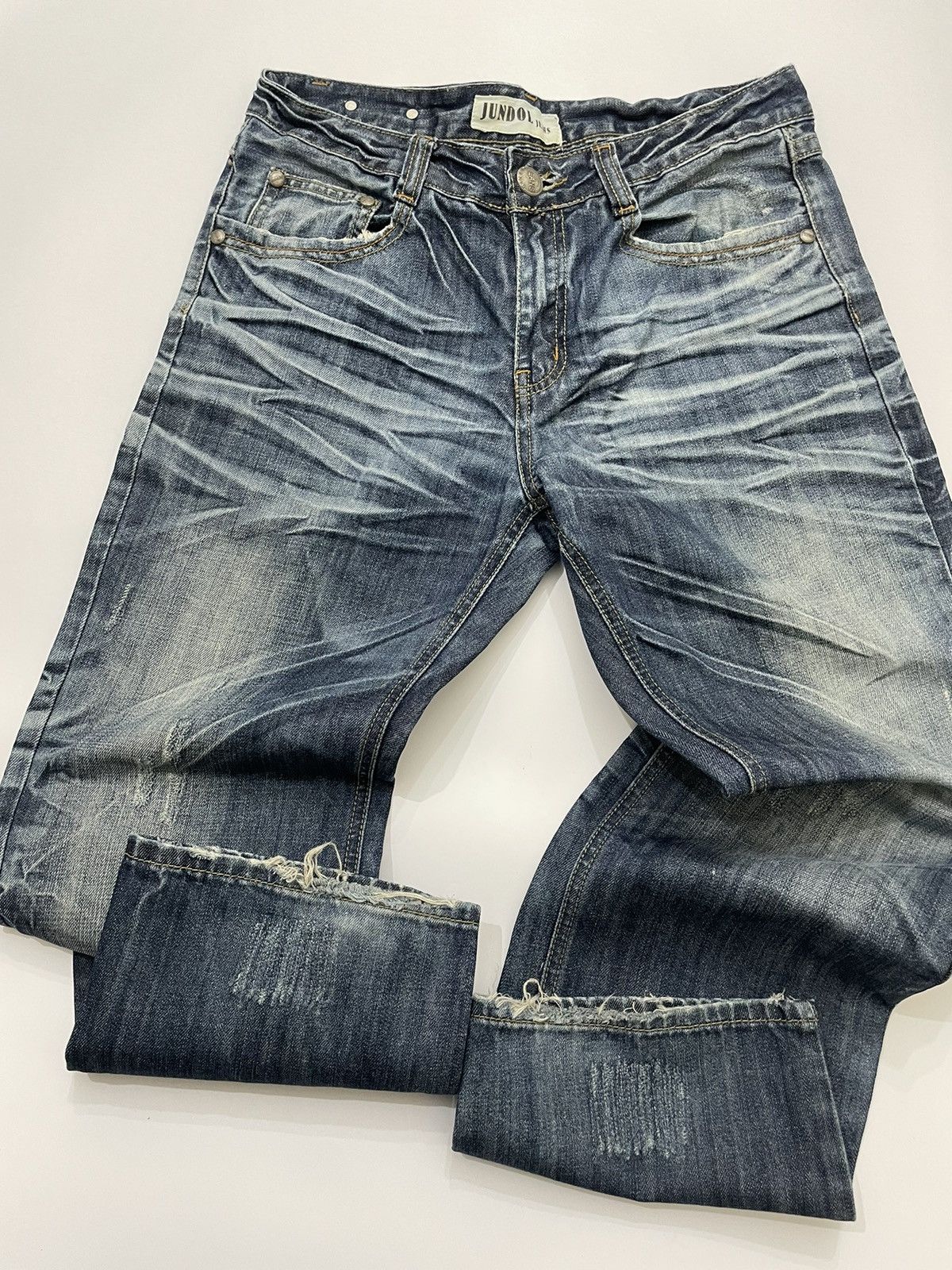 If Six Was Nine Destroy Punk Wash denim Jundol Japan Size US 32 / EU 48 - 5 Thumbnail