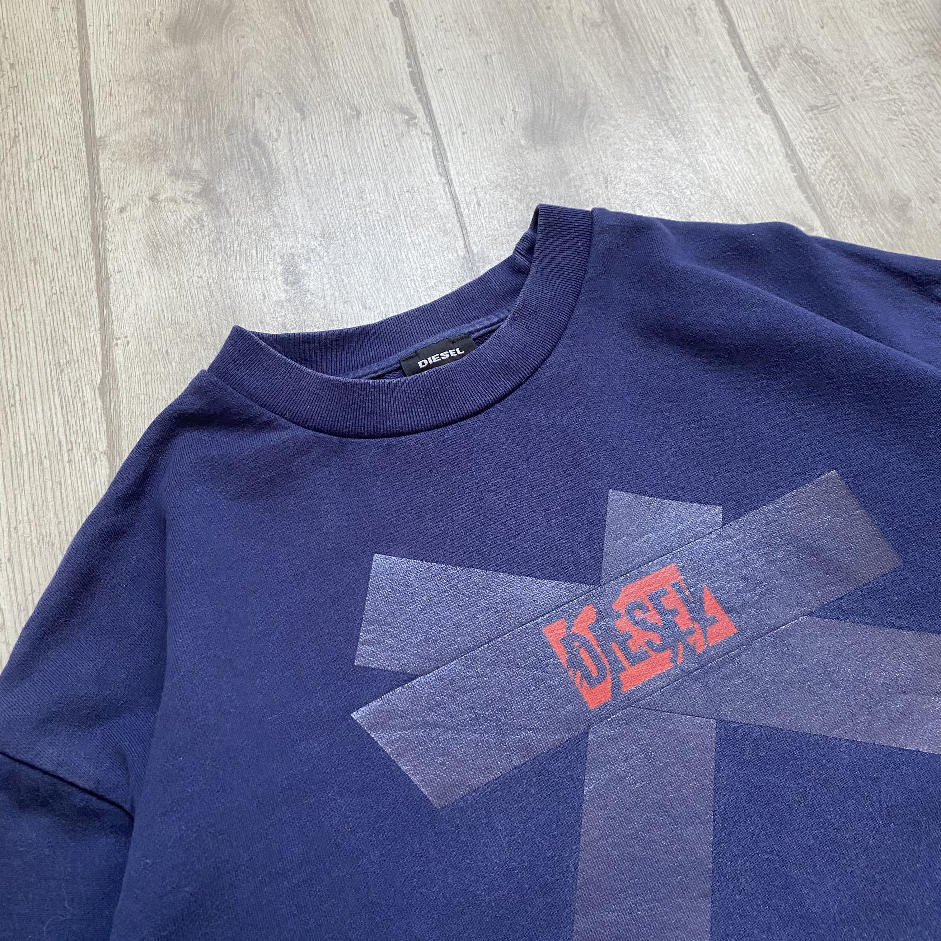 Diesel 00s Vintage Diesel Crewneck Boxy Sweatshirt Logo y2k Size US M / EU 48-50 / 2 - 3 Thumbnail