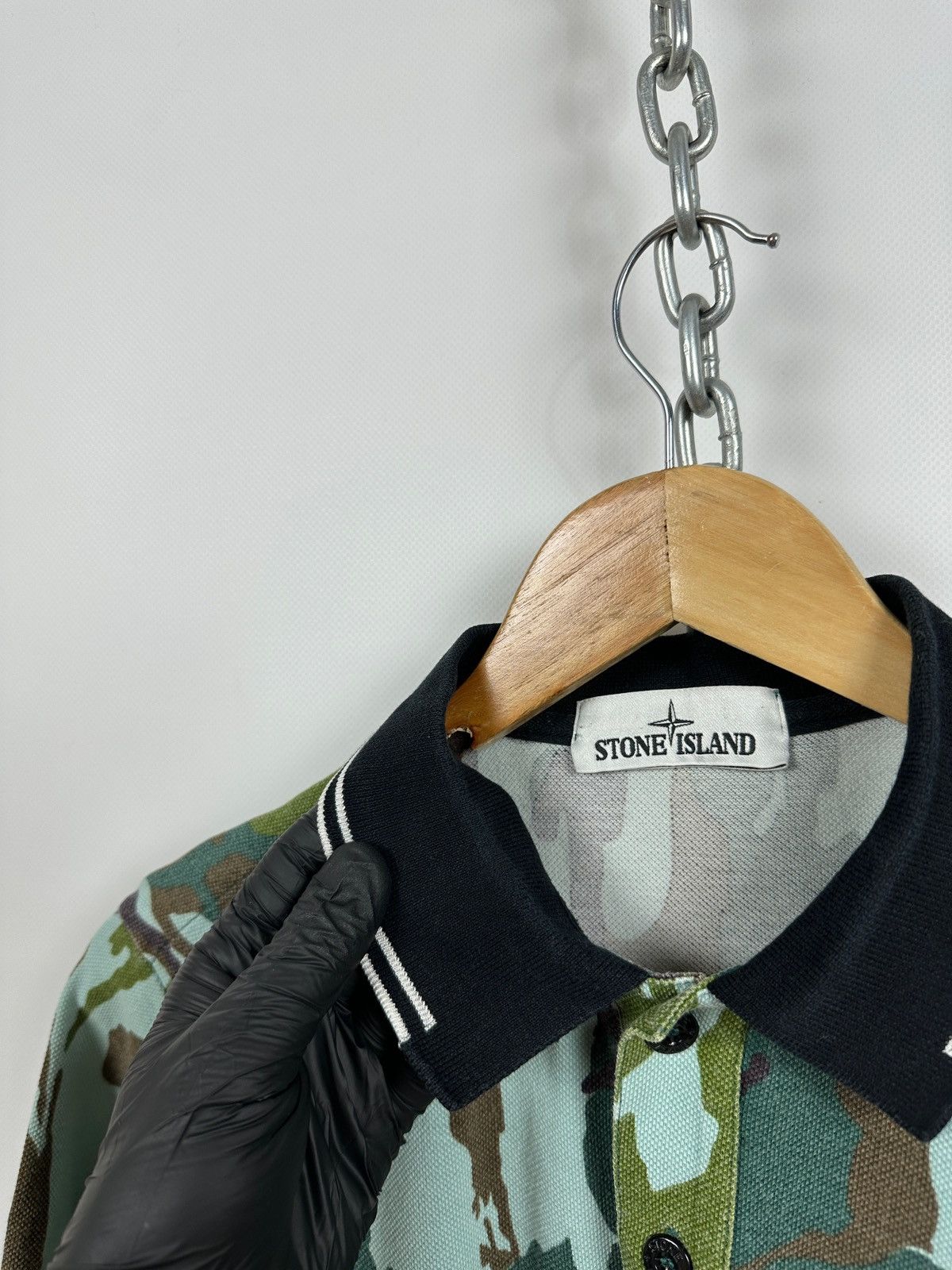 Stone Island Vintage Stone Island Camouflage Polo T-Shirt Size US S / EU 44-46 / 1 - 15 Thumbnail