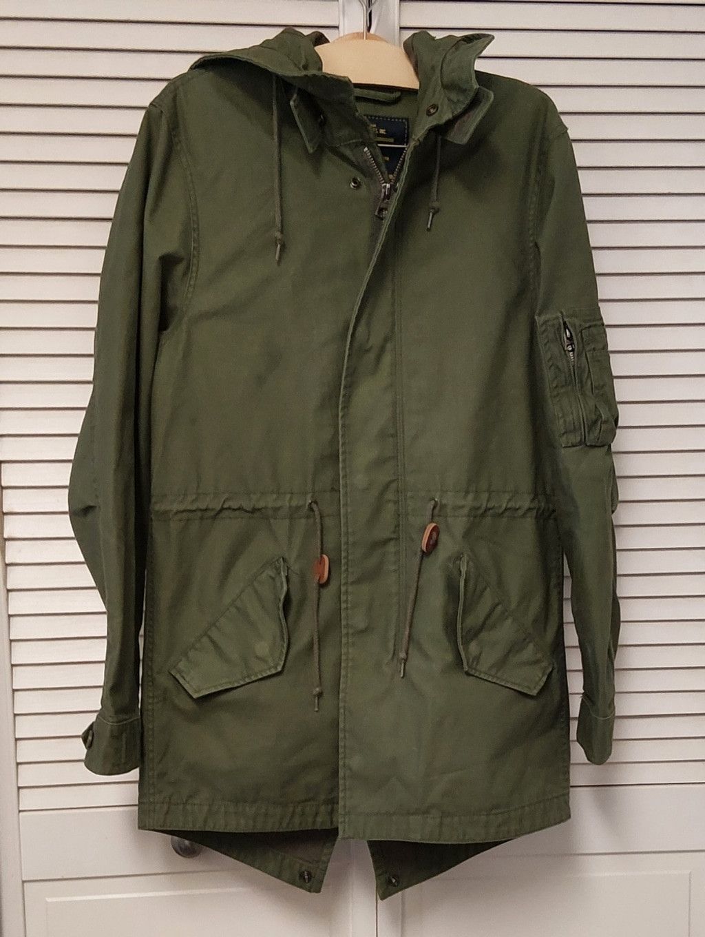 Alpha Industries Alpha Industries Hooded M-65 Olive Green Jacket with Navy a Size US XXS / EU 40 - 1 Thumbnail