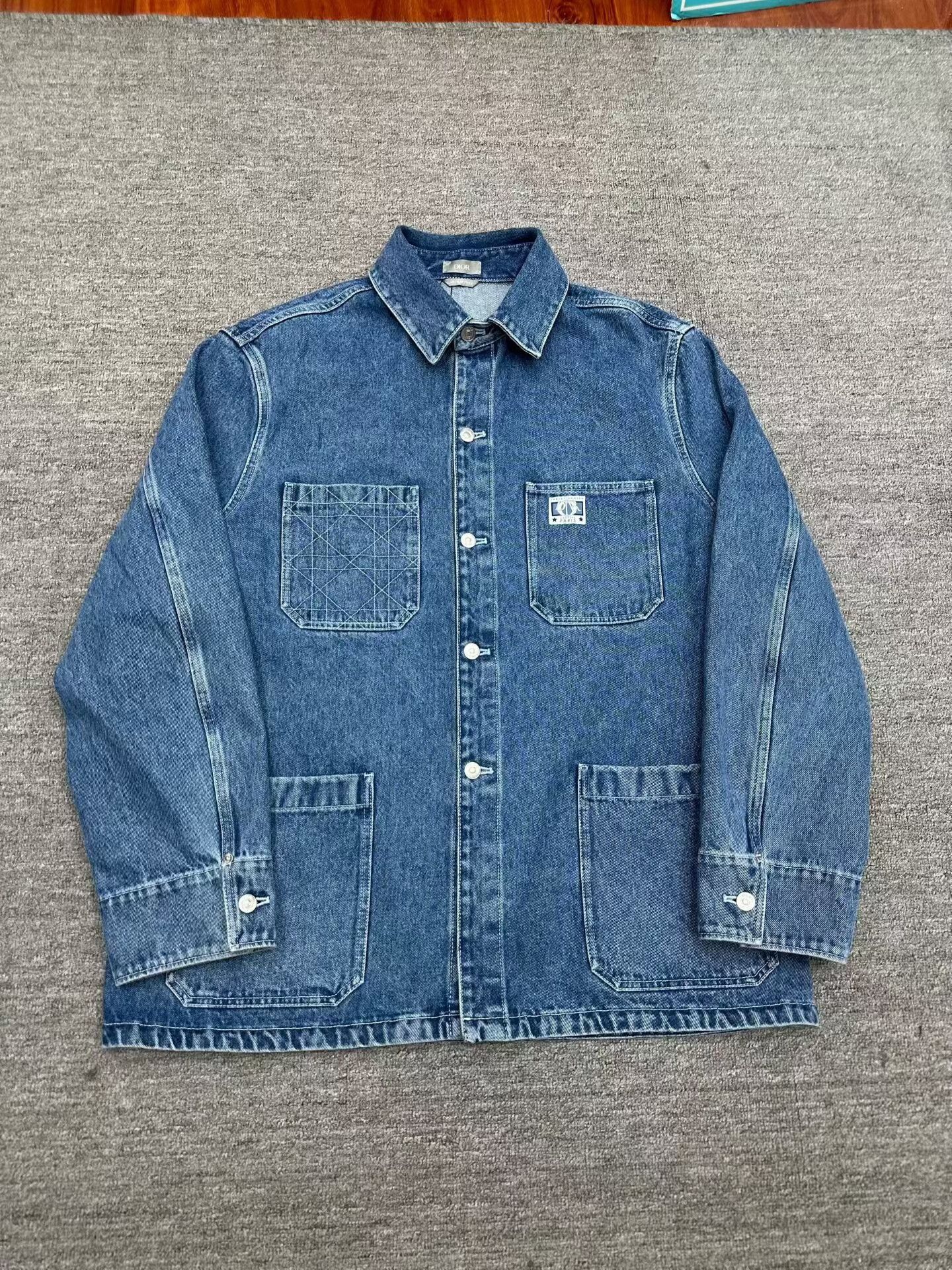 Dior Dior Embroidered Letter Denim Jacket Size US XL / EU 56 / 4 - 1 Thumbnail