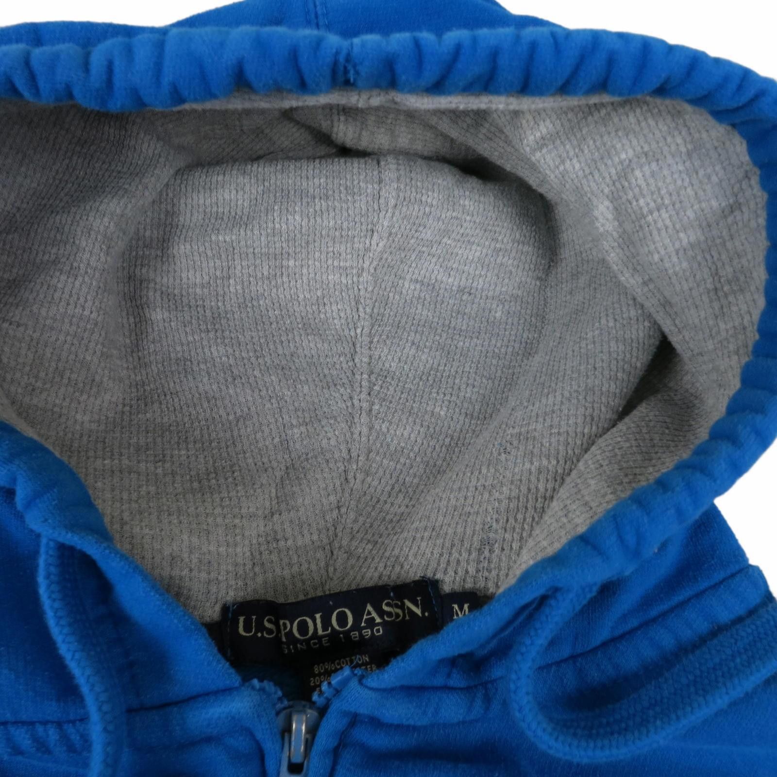 U.S. Polo Assn. US Polo Assn Blue Zip-Up Hoodie Sweatshirt Men's Medium Size US M / EU 48-50 / 2 - 7 Thumbnail